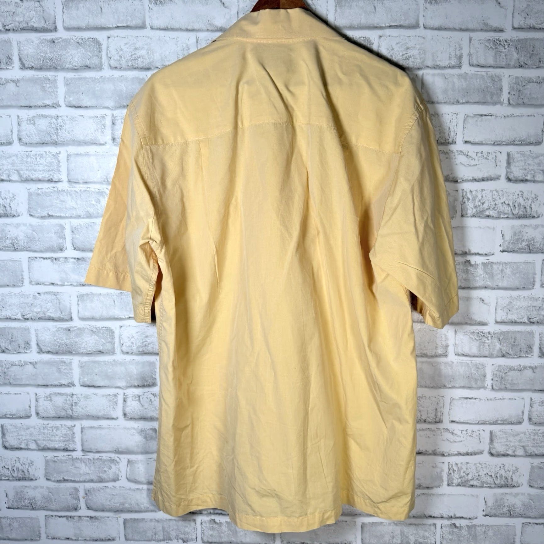 Tommy Bahama VINTAGE Tommy Bahama Men's Hawaiian Shirt XL Short Sleeve Cotton Casual Yellow 2000s Size US XL / EU 56 / 4 - 5 Thumbnail