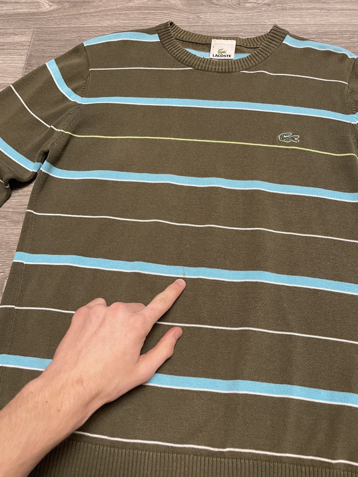 Lacoste Vintage Lacoste Striped Sweater Y2K Size US S / EU 44-46 / 1 - 6 Thumbnail