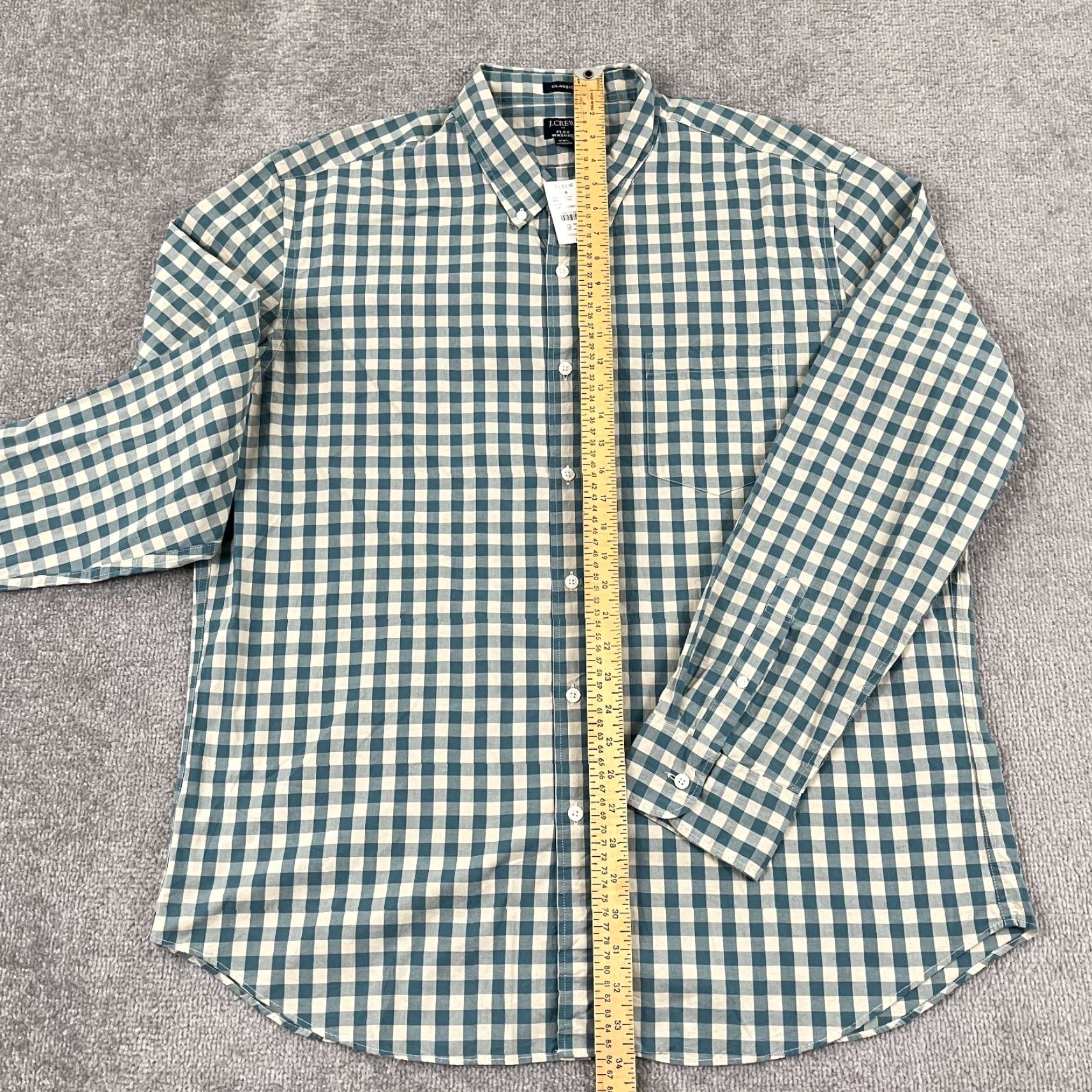 J.Crew J.CREW Shirt Mens 2XL Classic Fit Button-Down Long Sleeve Plaid Multicolor Green Brown New Size US XXL / EU 58 / 5 - 4 Thumbnail