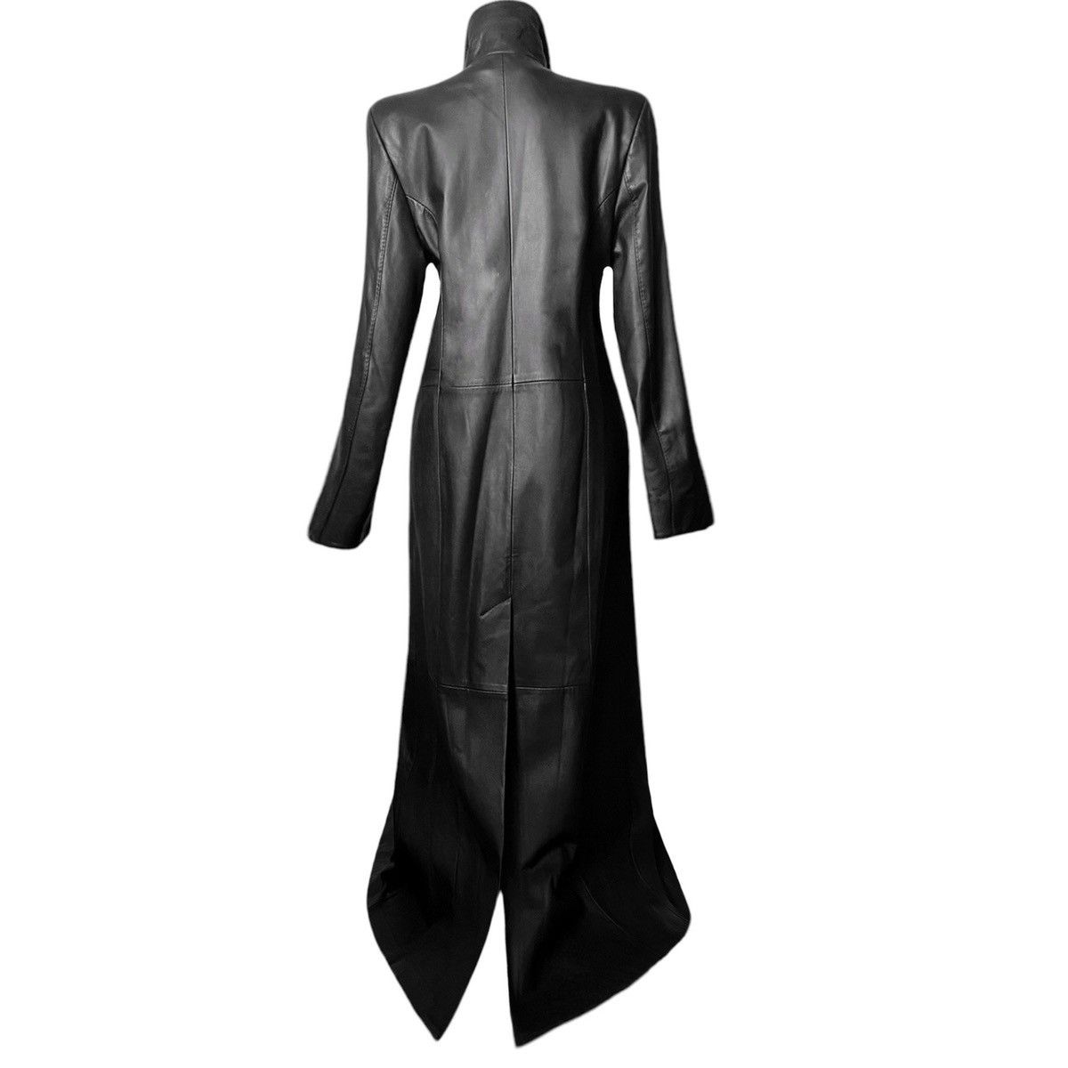Vintage Extra long matrix leather coat Size S / US 4 / IT 40 - 3 Thumbnail
