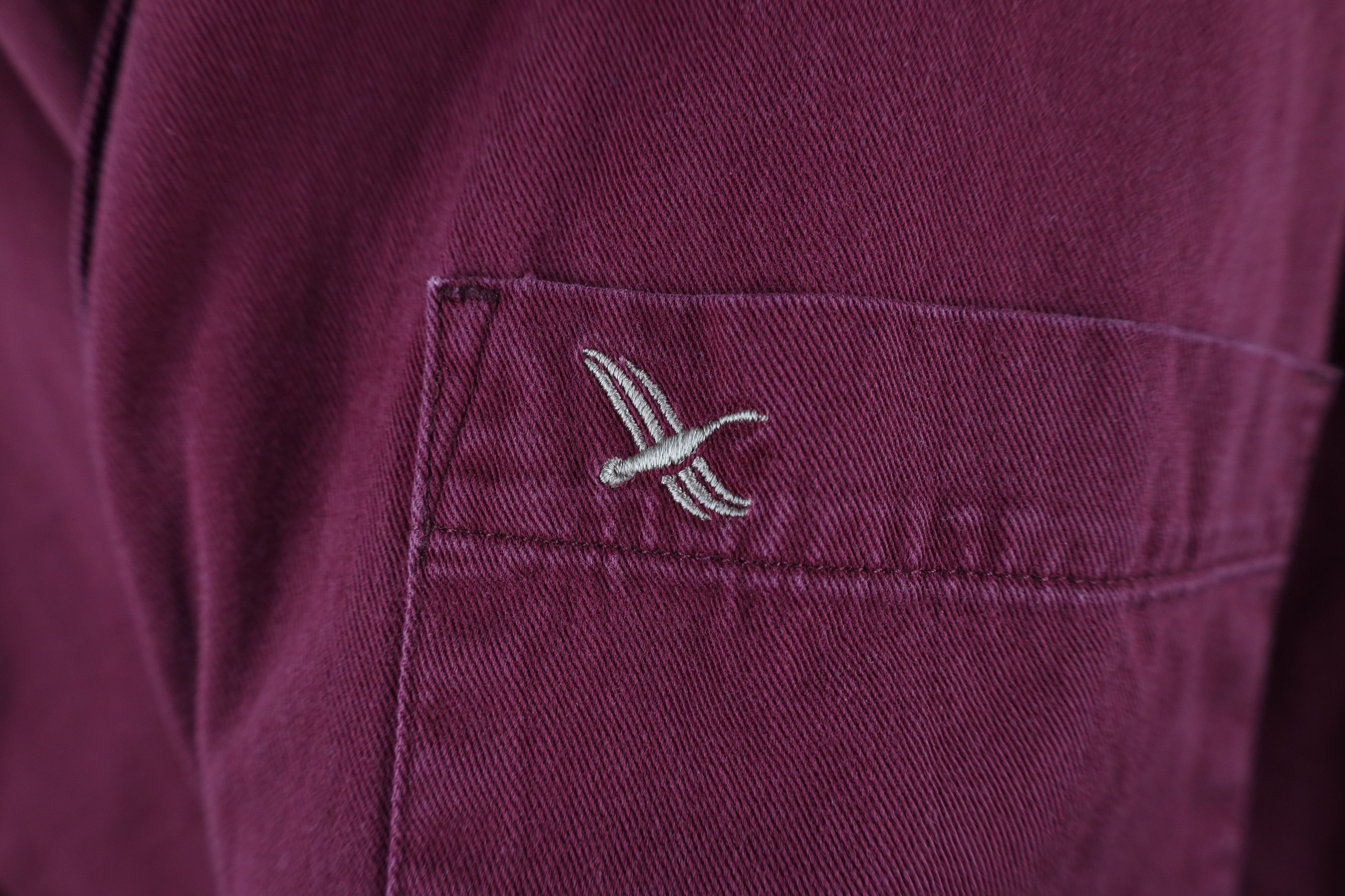 Eddie Bauer × Vintage Vintage 90s Eddie Bauer Button Down Shirt Burgundy Cotton Size US L / EU 52-54 / 3 - 4 Thumbnail