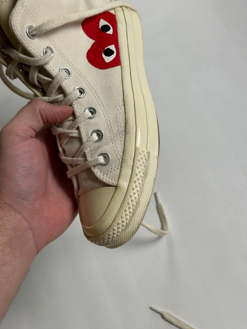 Comme des Garcons PLAY × Converse Cute Comme des Garcons Converse Sneakers 🔥 Size US 6.5 / IT 36.5 - 11 Thumbnail