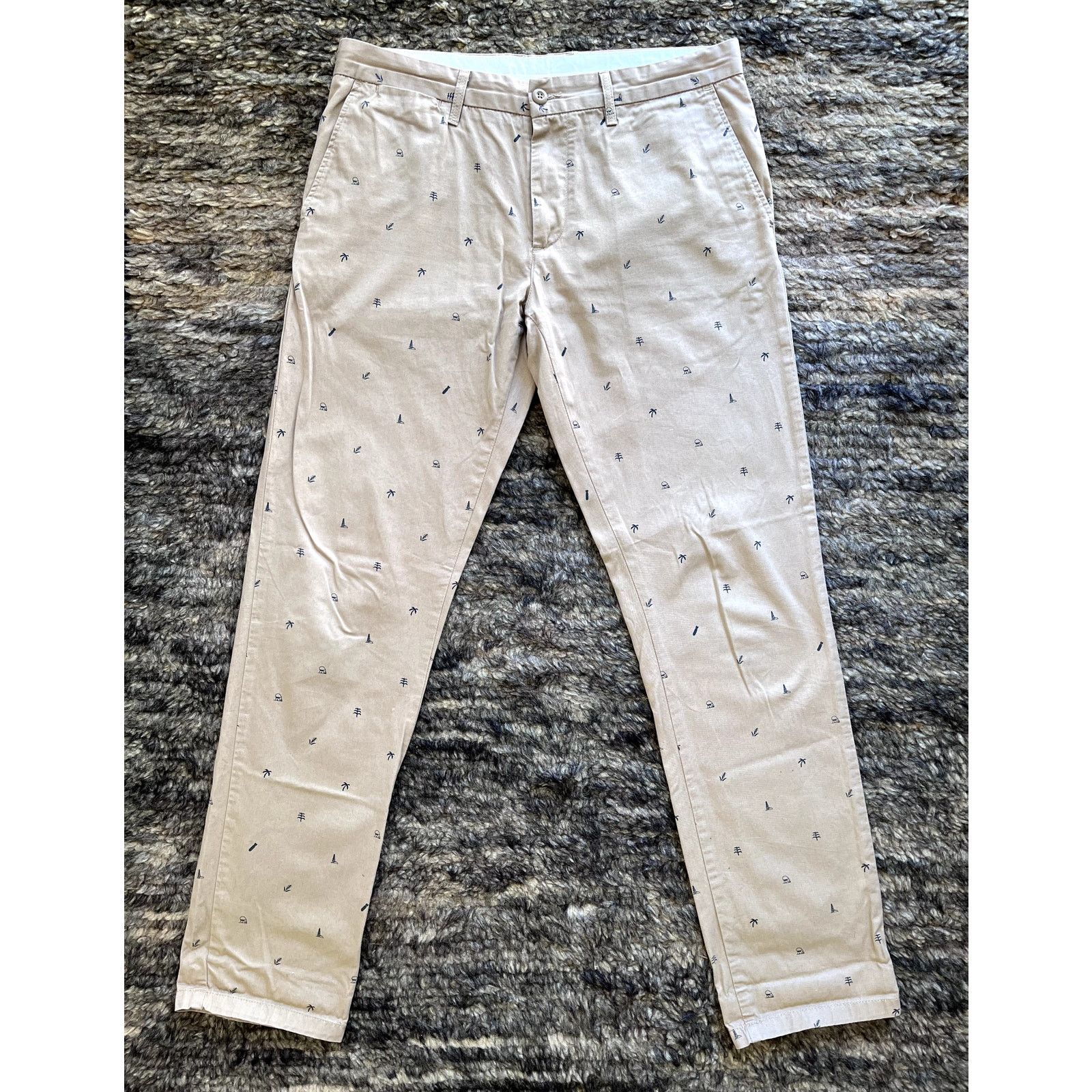 Carhartt Wip Carhartt WIP Chino Khaki with PRINT 32x34 (36x34) Size US 32 / EU 48 - 1 Thumbnail