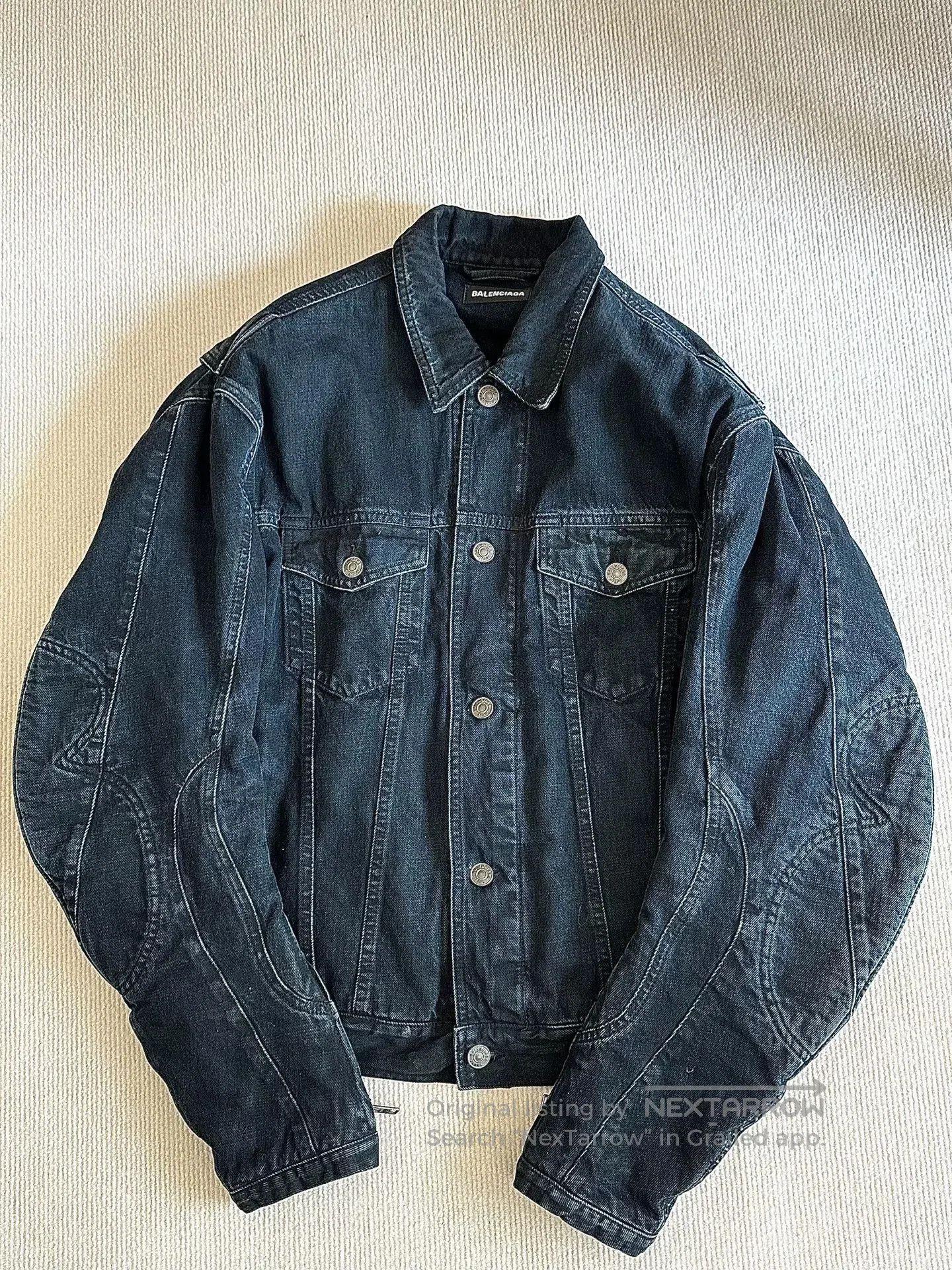 Balenciaga 19FW curved blade sleeve Jacket .