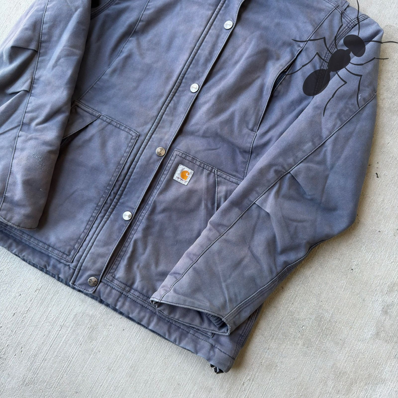 Carhartt × Vintage Carhartt faded blue hooded work wear jacket Size US S / EU 44-46 / 1 - 3 Thumbnail