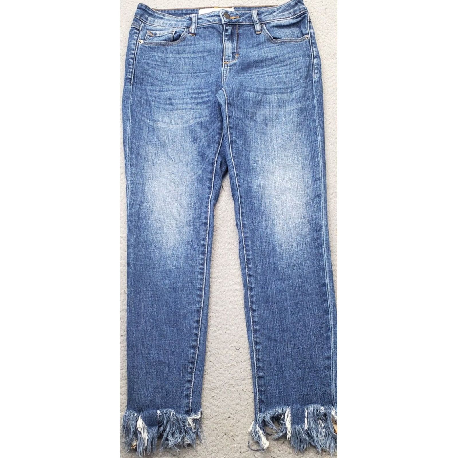 Vintage Hidden Jeans Womens 27 Blue Denim 5 Pocket Streetwear Frayed Hem Skinny Relaxed Regular Waist 28 Inseam 24 Inseam 32" Inseam Size 27" / US 4 / IT 40 - 2 Thumbnail