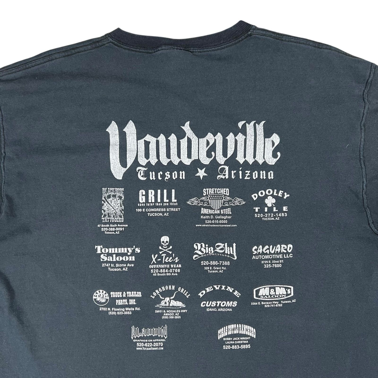Fruit Of The Loom × Vintage Vintage Vaudeville One Stop Poker Run outlaw biker faded tee Size US XL / EU 56 / 4 - 8 Thumbnail