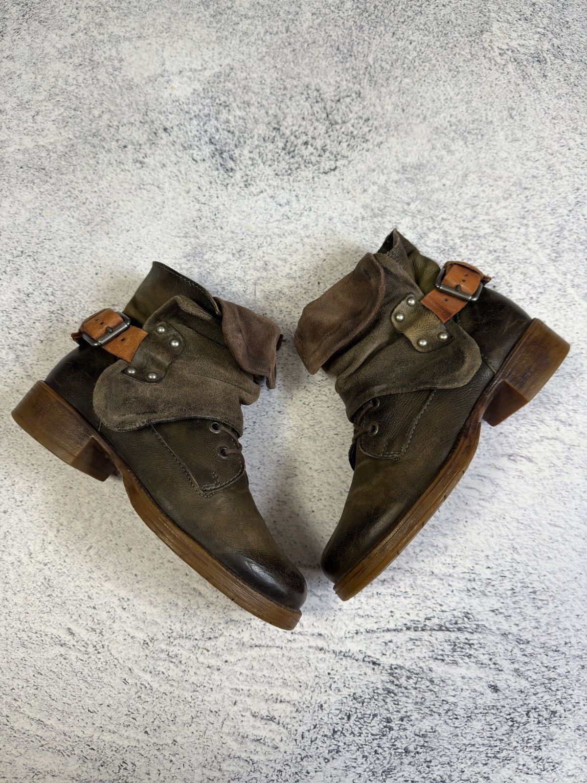 A.S.98 🔥A.S.98 Emerson Style Ankle Straps Vintage Western Boots Size US 7 / IT 37 - 7 Thumbnail