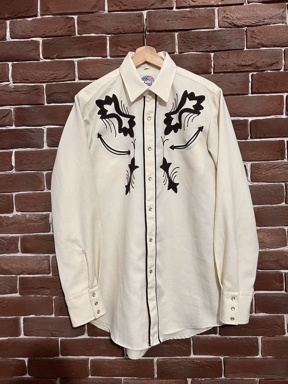 Other Vintage 80s Miller Cowboy Western Button Up Shirt Hype Rare Size US M / EU 48-50 / 2 - 1 Thumbnail