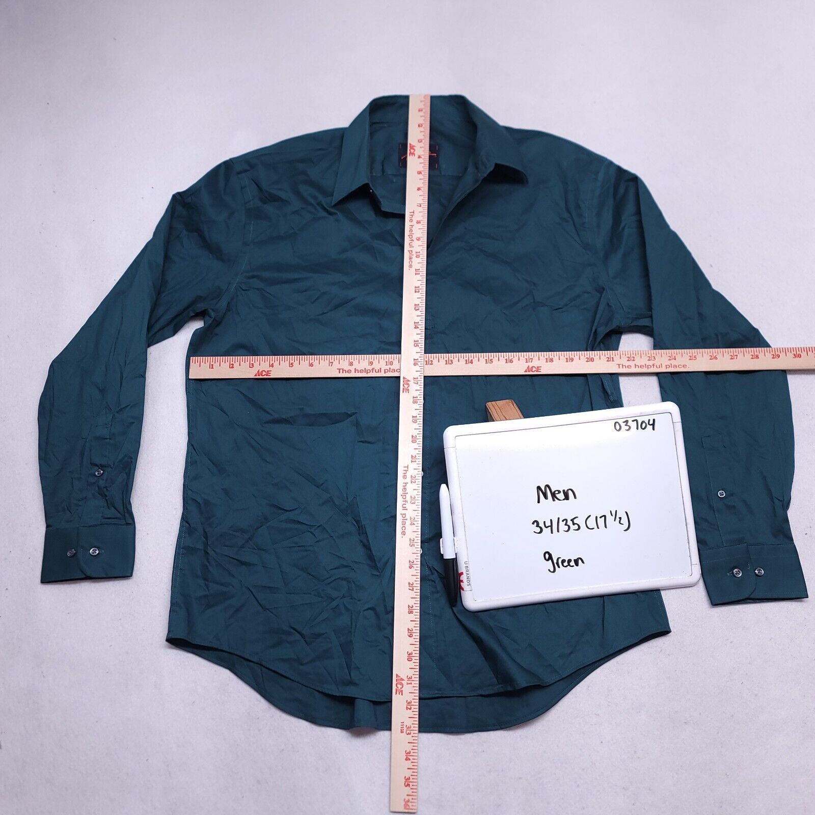 Egara Egara Casual Button Up Shirt Mens Size 34/35 17 1/2 Green Size US M / EU 48-50 / 2 - 6 Thumbnail