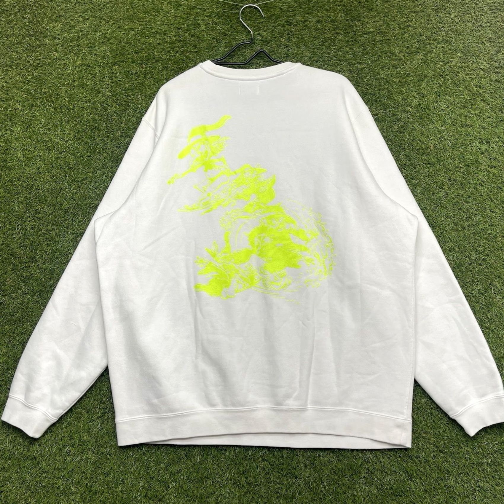 Nike Nike ERL Sweatshirt Mens 2XL Fluo Green Logo Crewneck Collab y2k NWT Size US XXL / EU 58 / 5 - 2 Thumbnail
