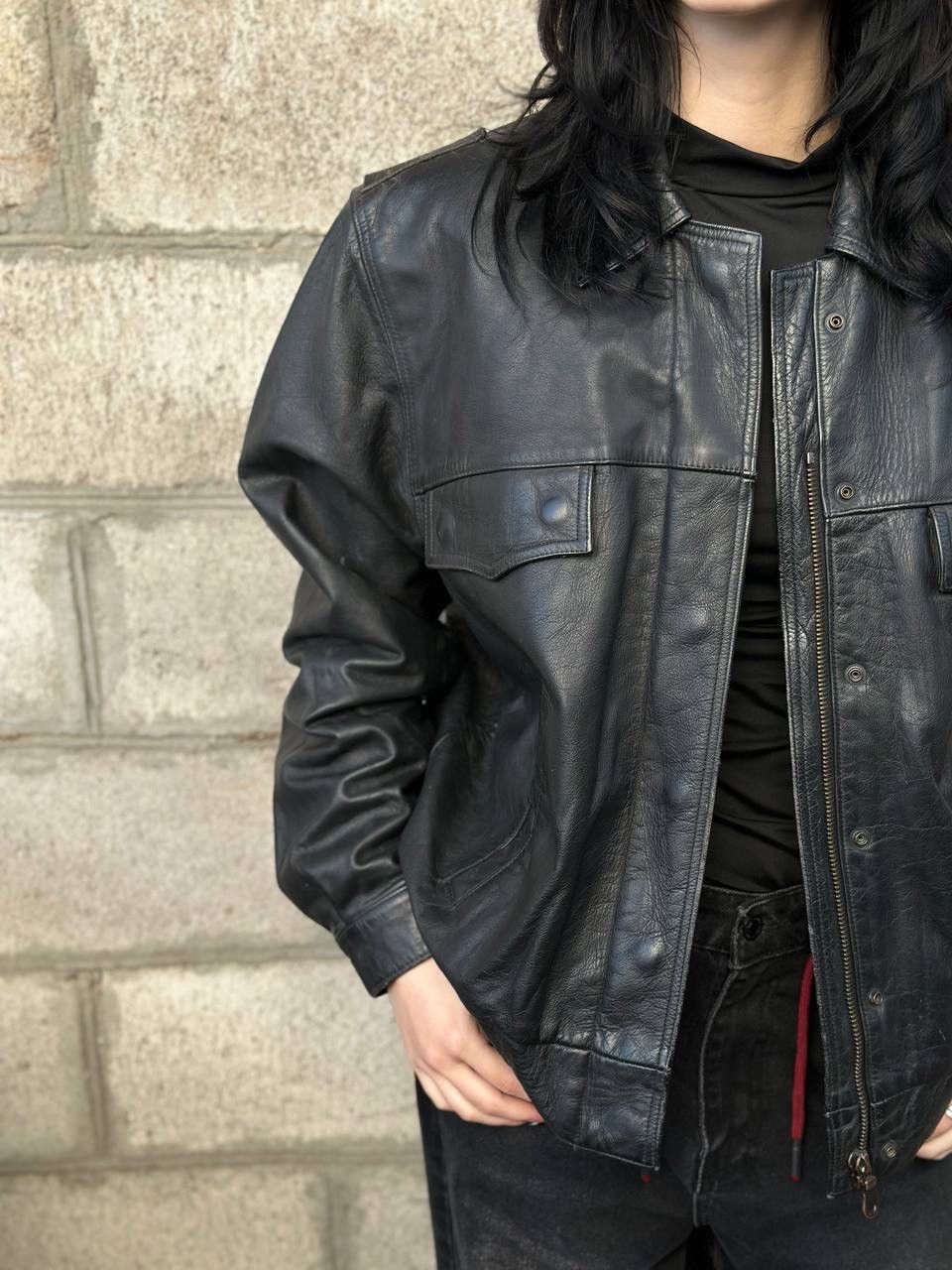 Genuine Leather VTG Moto Racing Jacket Leather Size M - L Y2K Riri Germany Size US M / EU 48-50 / 2 - 6 Thumbnail