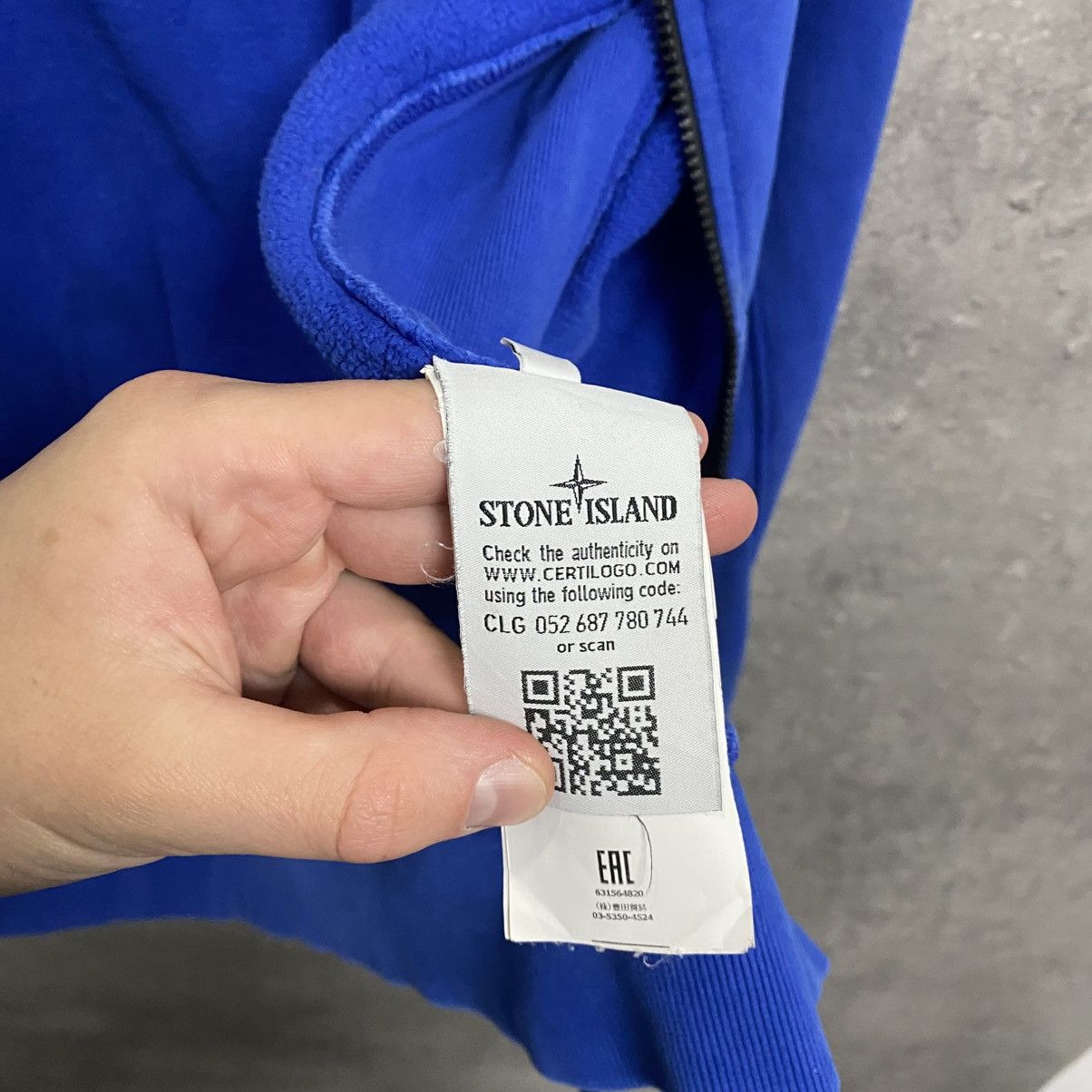 Stone Island 00s Vintage Stone Island Zip Hoodie Full Zip Blue Size US L / EU 52-54 / 3 - 16 Thumbnail