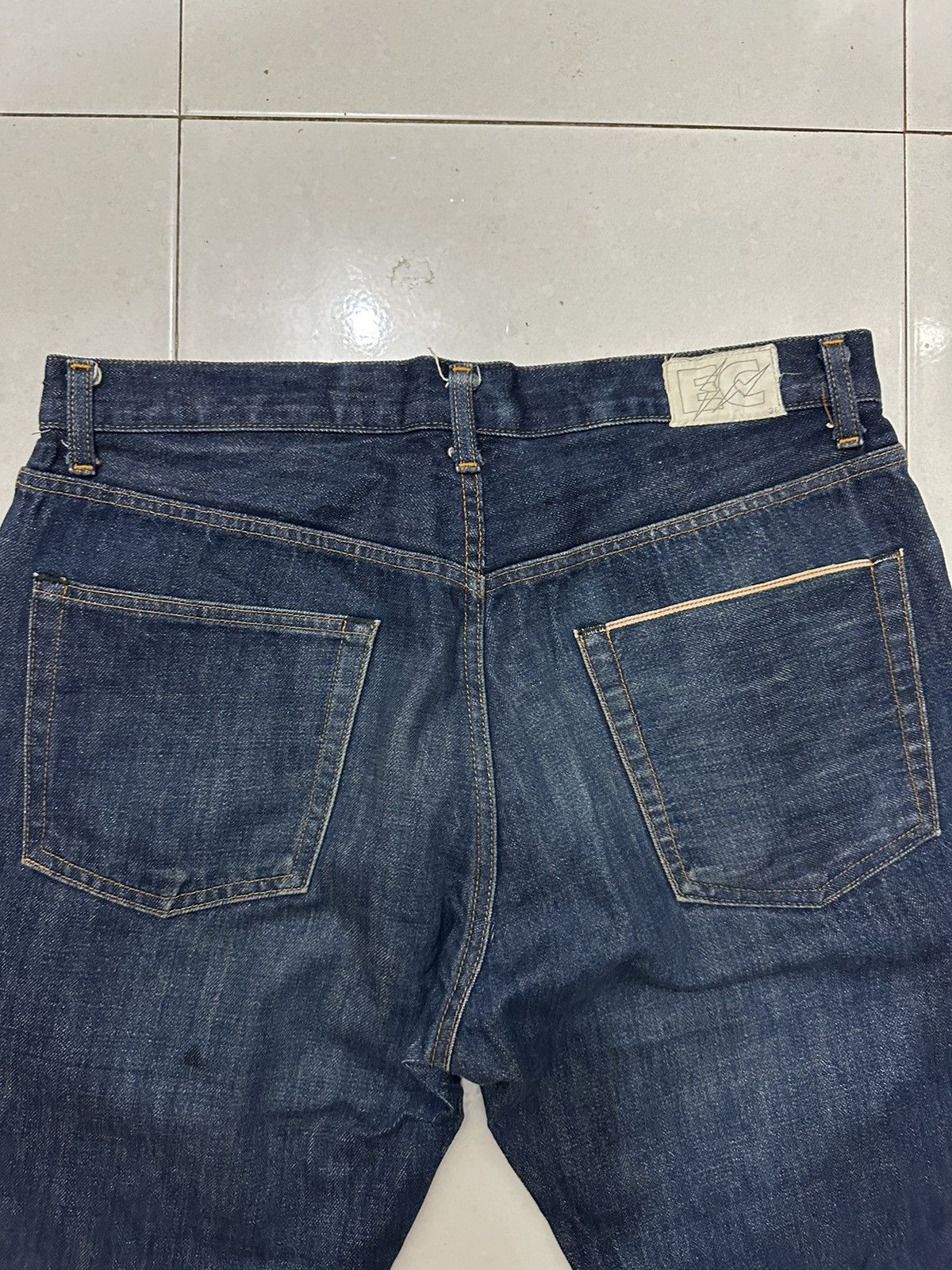 Electric Cottage VTG EC Good Enough Selvedge Distress Denim Size US 36 / EU 52 - 3 Thumbnail