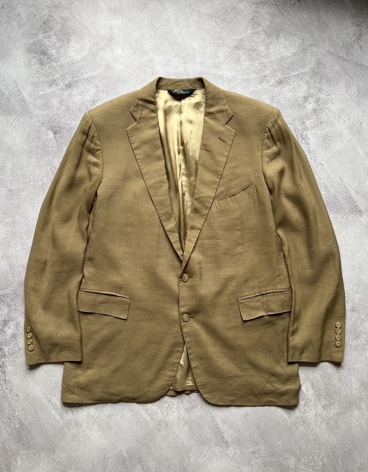 Polo Ralph Lauren Vintage 90s Polo Ralph Lauren Linen/Viscose Blazer Size L Size 50R - 1 Thumbnail