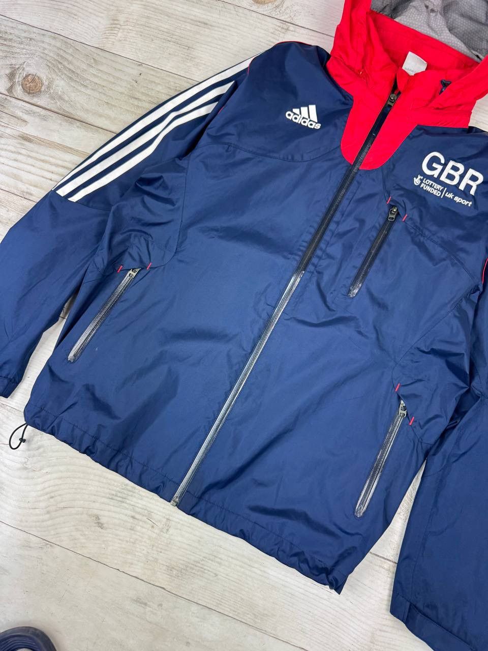 Adidas Adidas GBR Track Jacket Nylon Striped Size US M / EU 48-50 / 2 - 3 Thumbnail