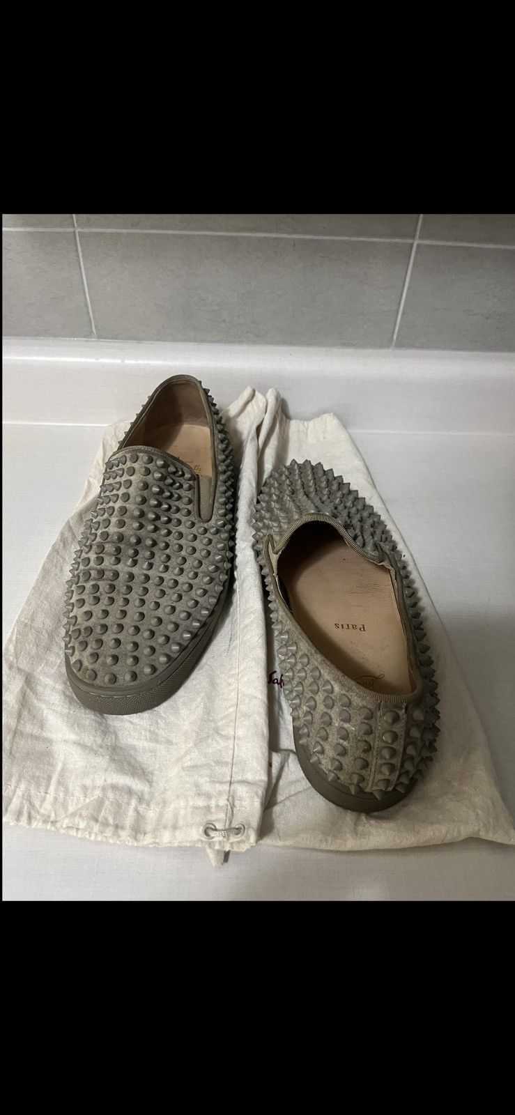 Christian Louboutin Khaki christian louboutin Size US 8.5 / EU 41-42 - 2 Thumbnail
