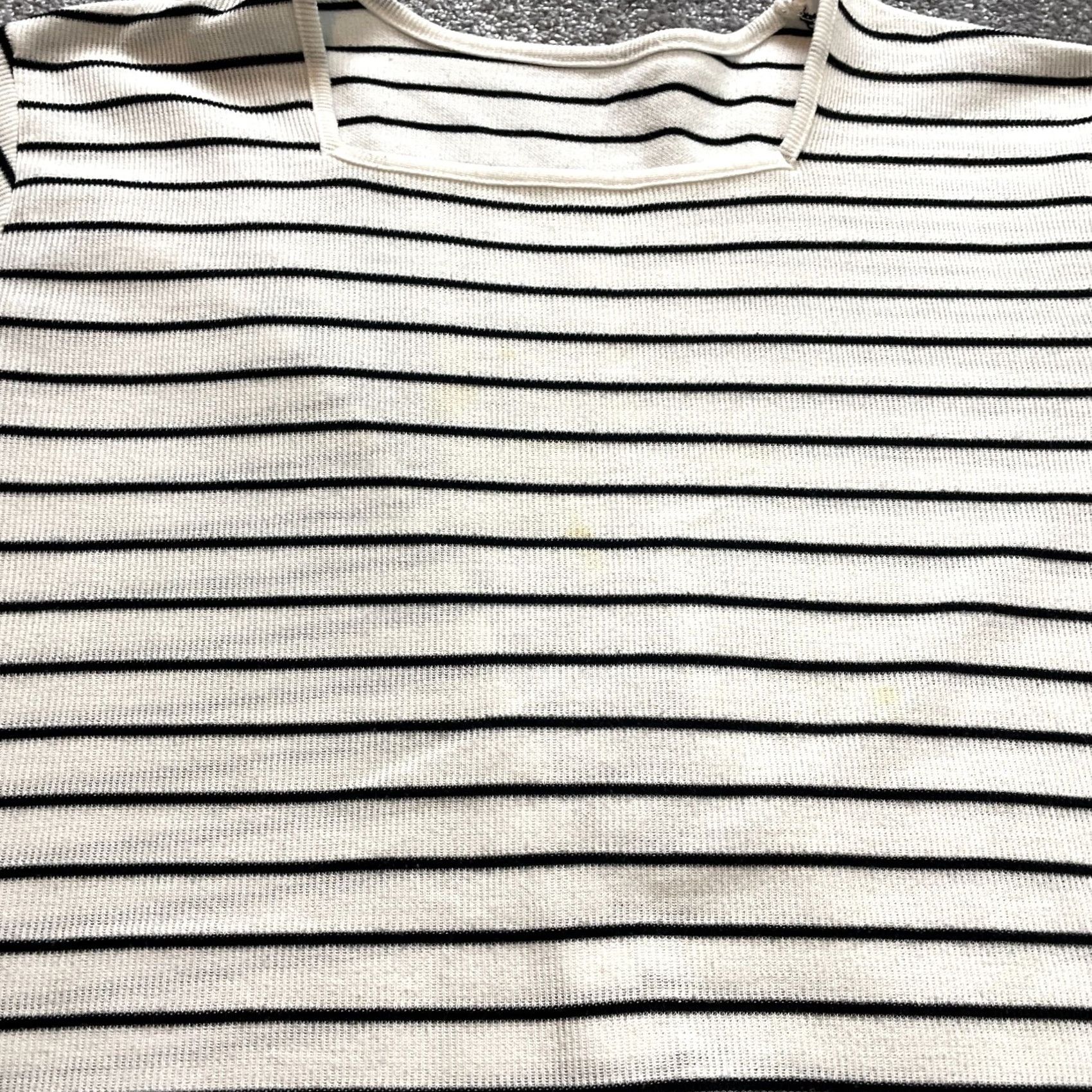 Vintage VINTAGE Unbranded Shirt Womens 28W Plus White Black Striped Short Sleeve Square Neck T-Shirt Casual Womens Size 4XL / US 24-26 - 7 Thumbnail