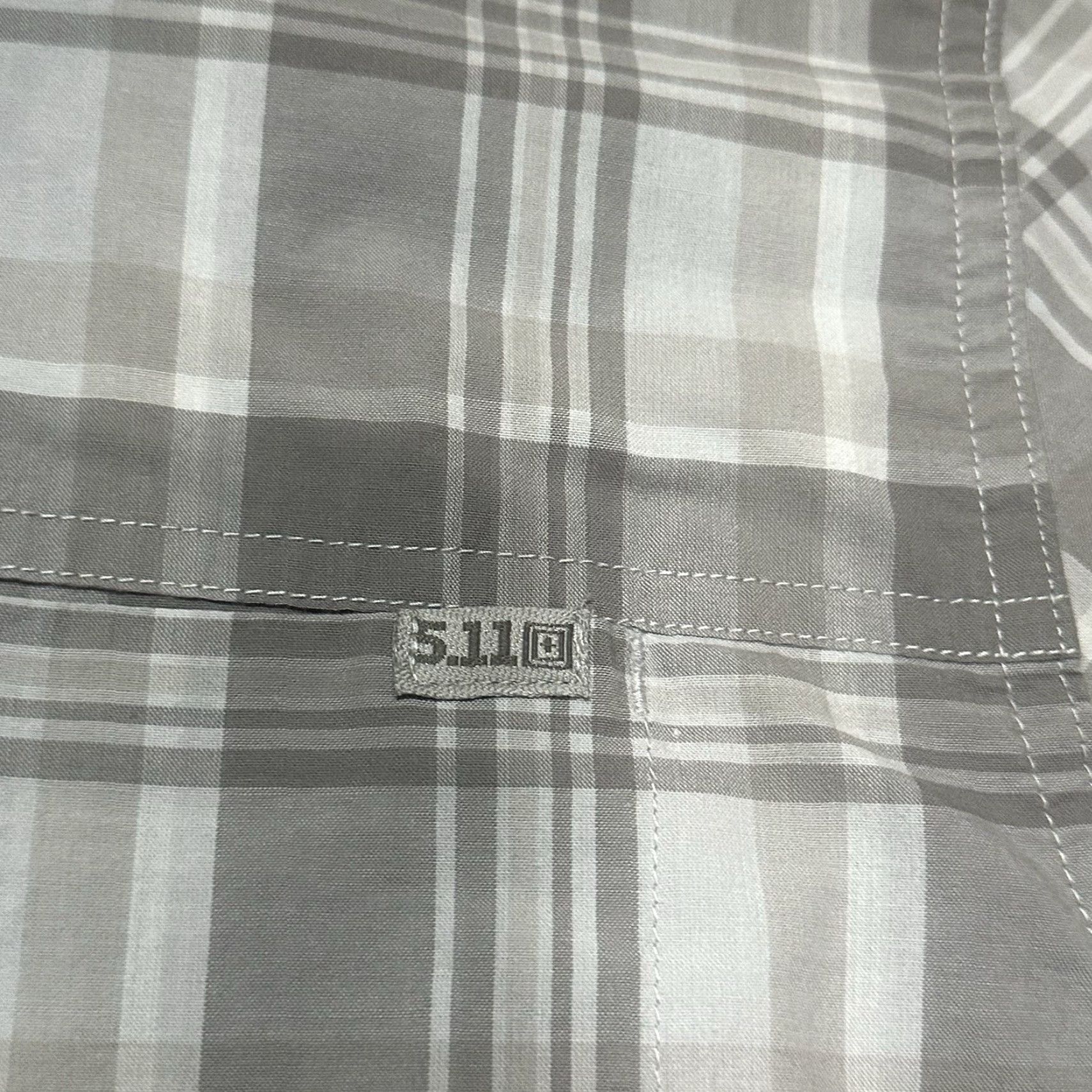 Vintage 5.11 Tactical Snap Up Shirt Mens L Gray Plaid Button-Up Short Sleeve Size US L / EU 52-54 / 3 - 4 Thumbnail