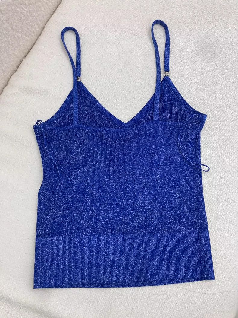 Chanel Chanel Blue sequin bottom strap vest Size S / US 4 / IT 40 - 3 Thumbnail