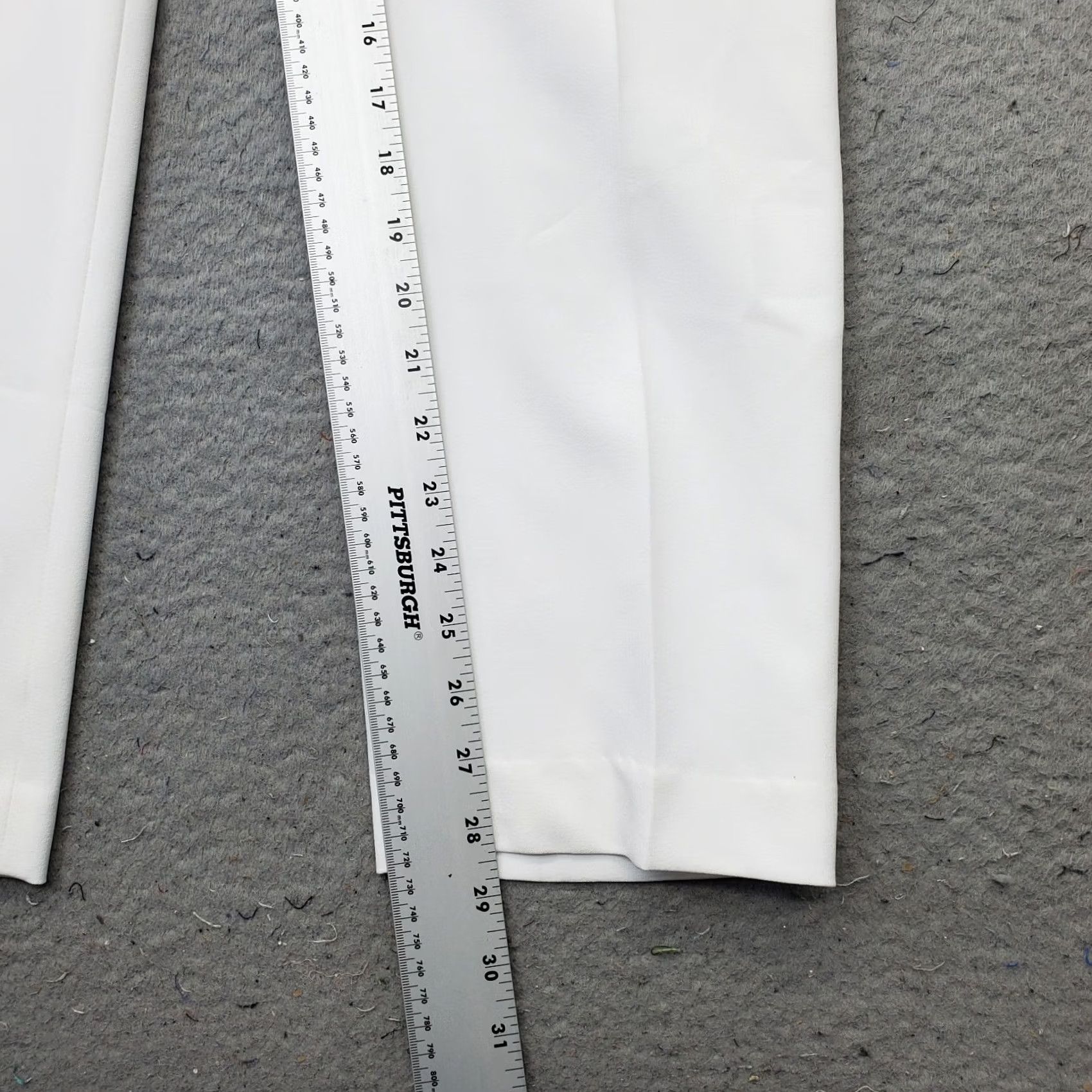 Evan Picone Evan-Picone Black Label Pants Womens 4 White Stretch Flat Front Straight Fit Shirt Shoes? Size 27" / US 4 / IT 40 - 4 Thumbnail