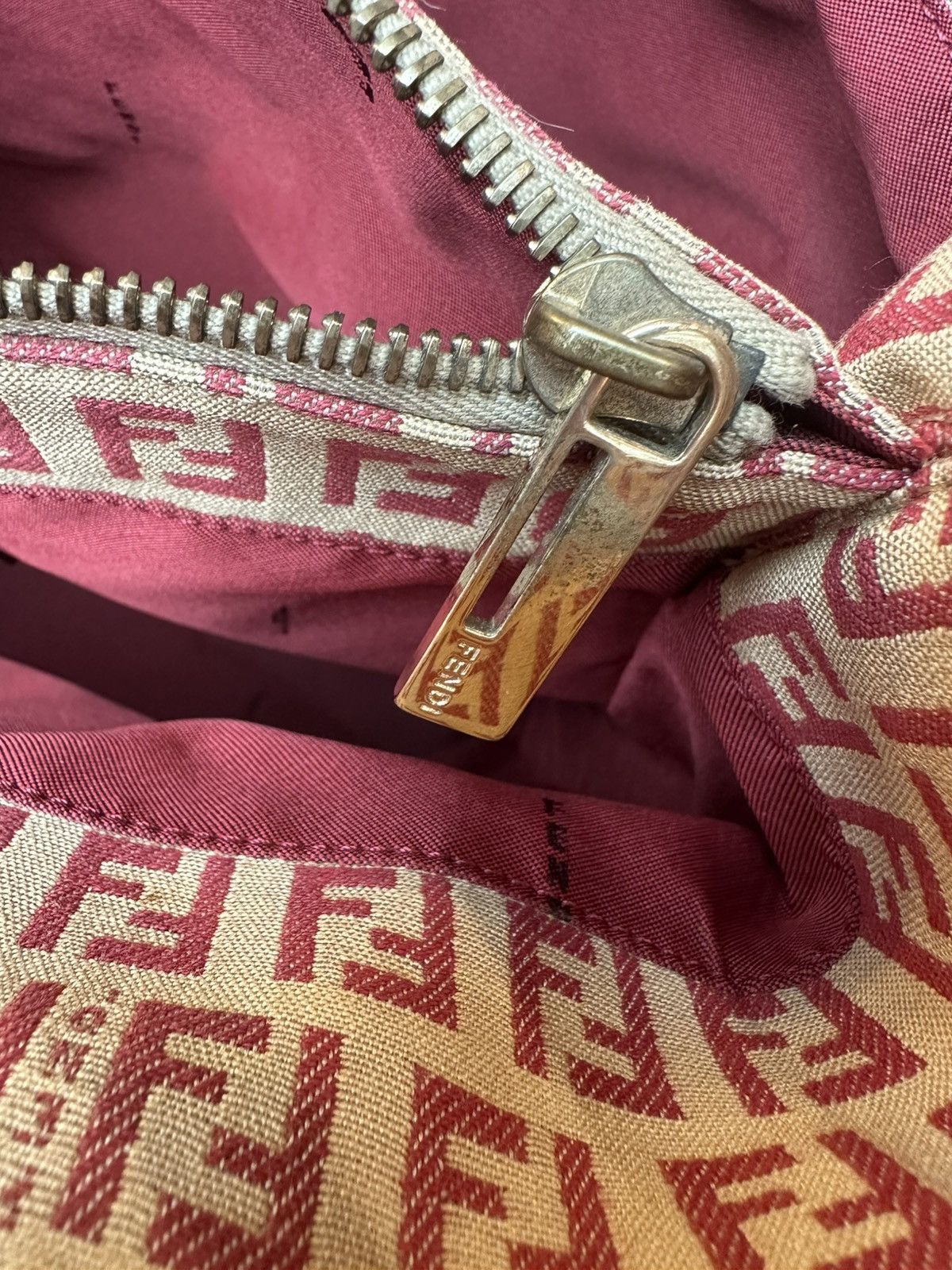 Fendi Fendi 1990s Red Zucca Canvas Tote Size ONE SIZE - 14 Thumbnail