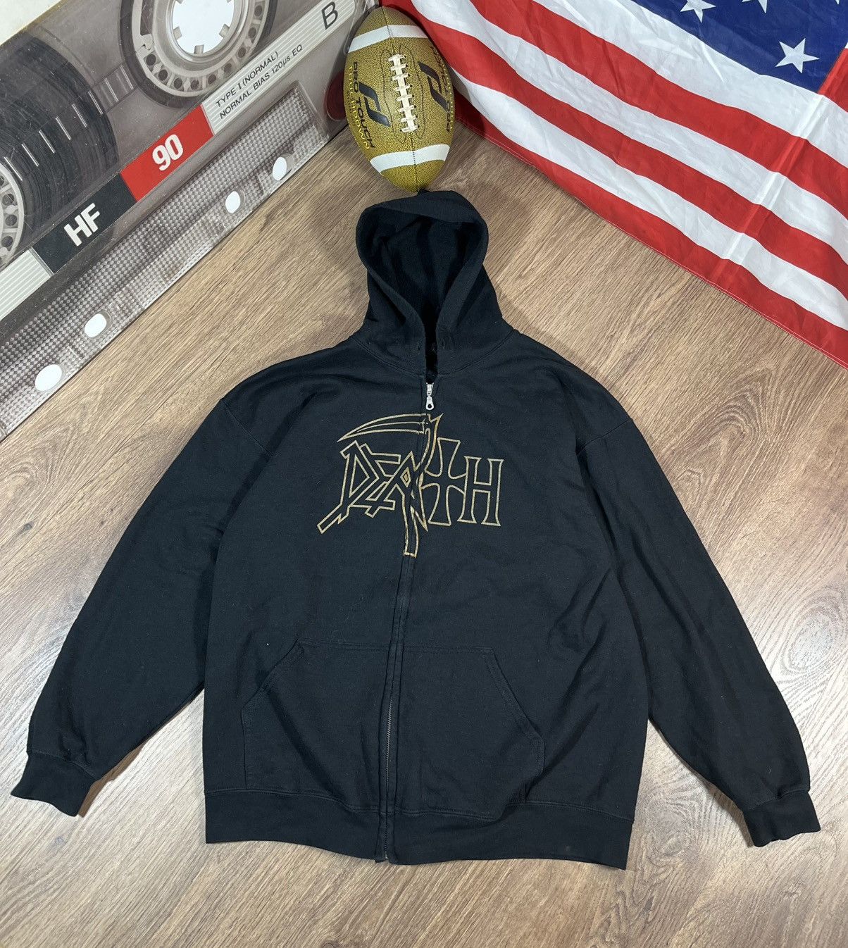 Vintage DEATH Band The Sound Of Perseverance Zip-Up Hoodie Size US XL / EU 56 / 4 - 2 Thumbnail