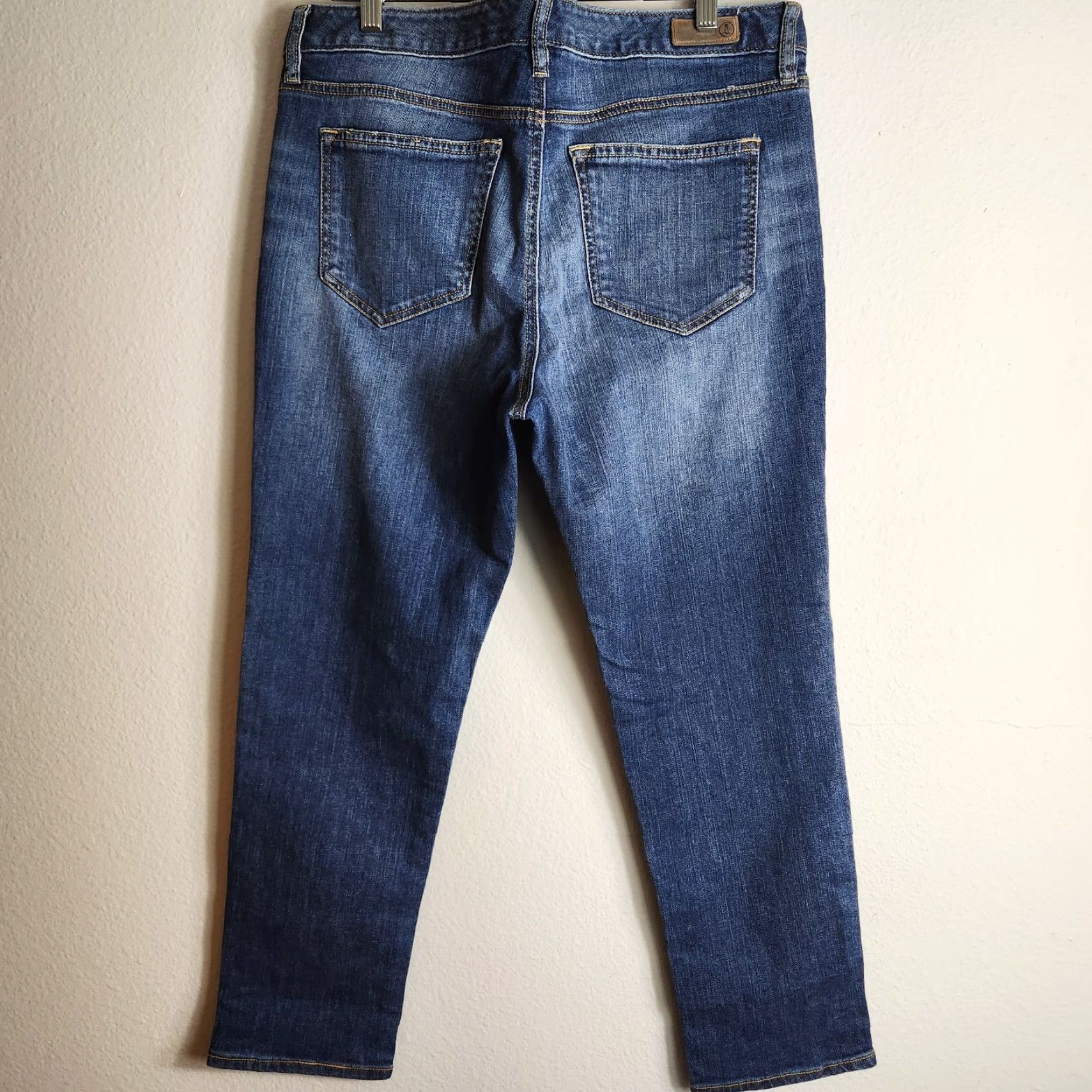 Lands' End VINTAGE Lands End Womens Midrise Slim Ankle Crop Jeans-Size 14 Blue 27 Inseam Womens Size 36" / US 14 / IT 50 - 5 Thumbnail