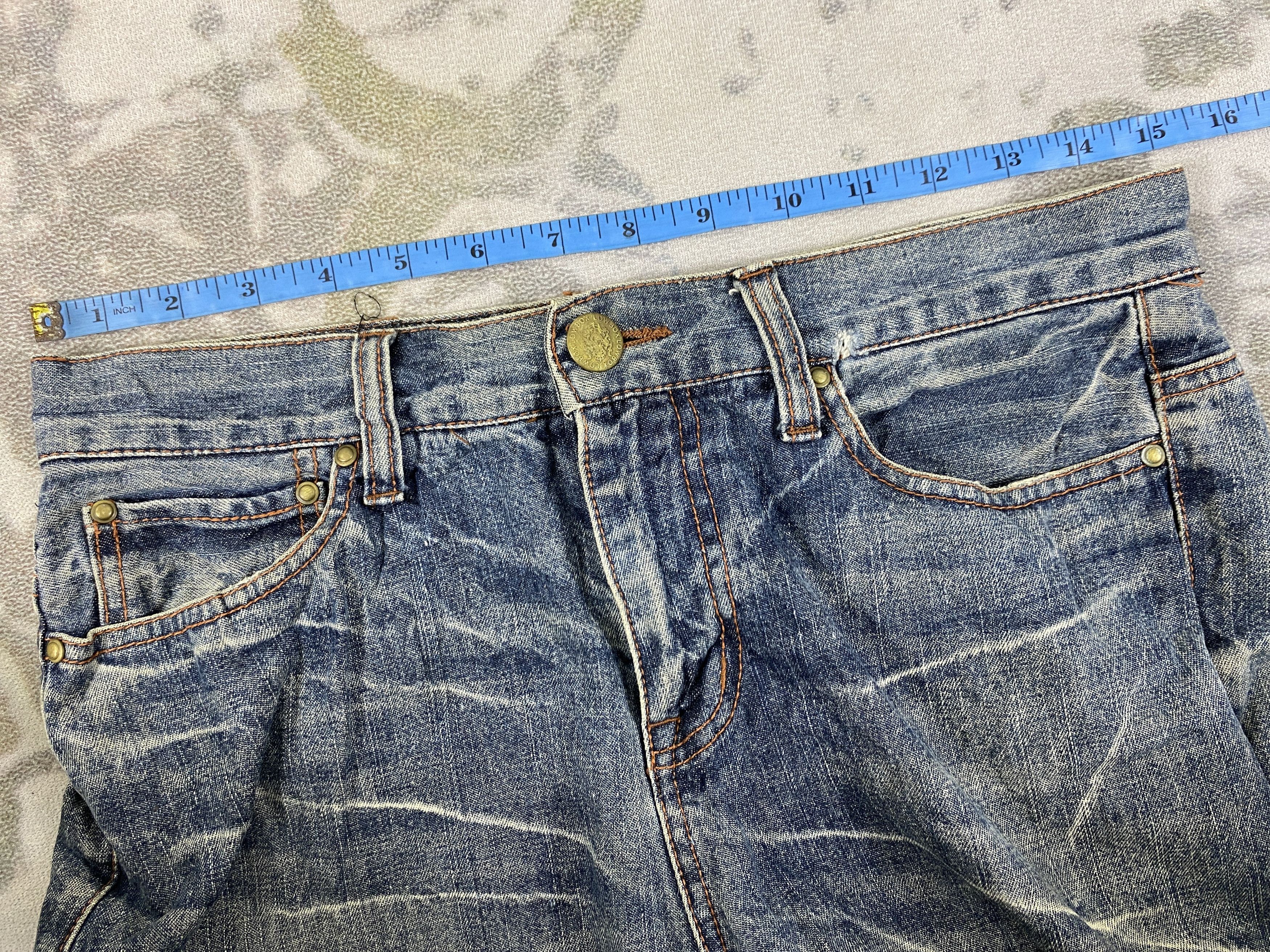 If Six Was Nine Distressed Blue Low Box Jeans 30x31.5 Denim- JN3834 Size US 30 / EU 46 - 5 Thumbnail