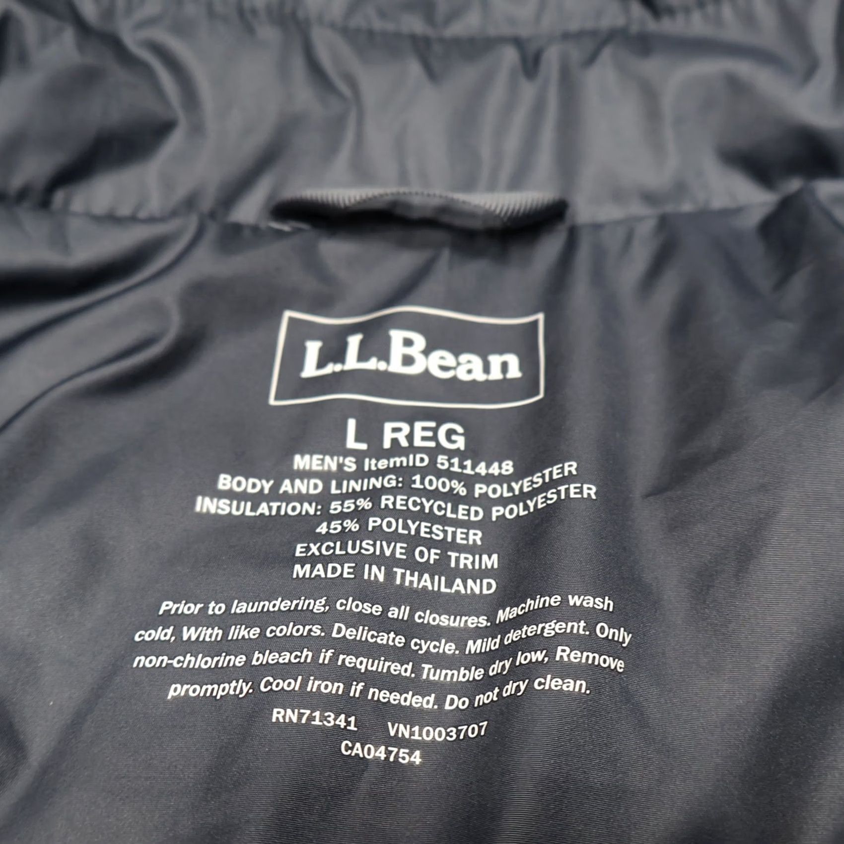 Vintage LL.Bean Jacket Men Large Blue Mountain Classic Quilted Insulated Puffer LOGO Size US L / EU 52-54 / 3 - 5 Thumbnail
