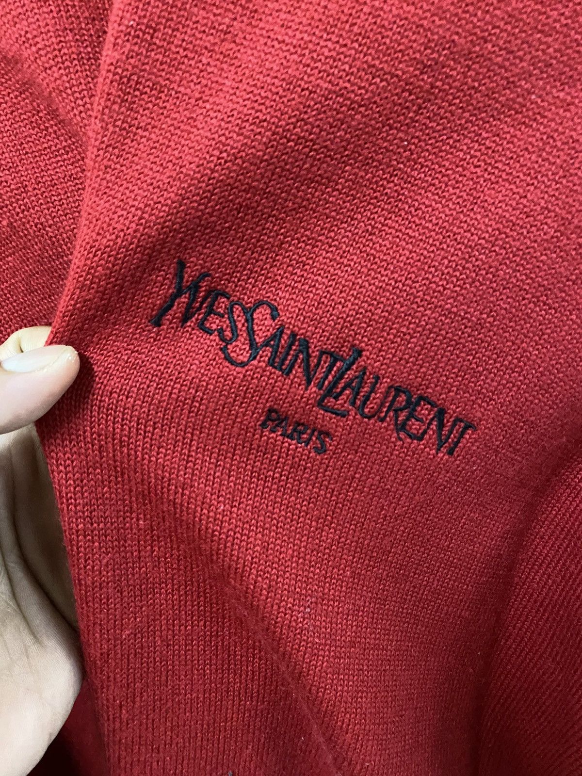 Yves Saint Laurent Vtg Yves Saint Laurent YSL Knitwear Red Size US L / EU 52-54 / 3 - 7 Thumbnail