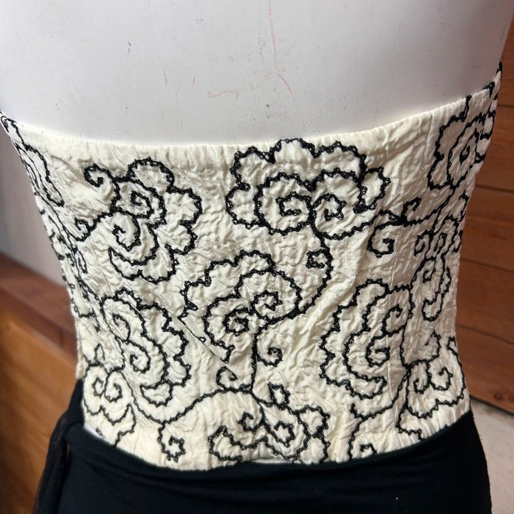 Vintage Vintage Victorian Style White Bridal Corset Bluse Size XS / US 0-2 / IT 36-38 - 5 Thumbnail