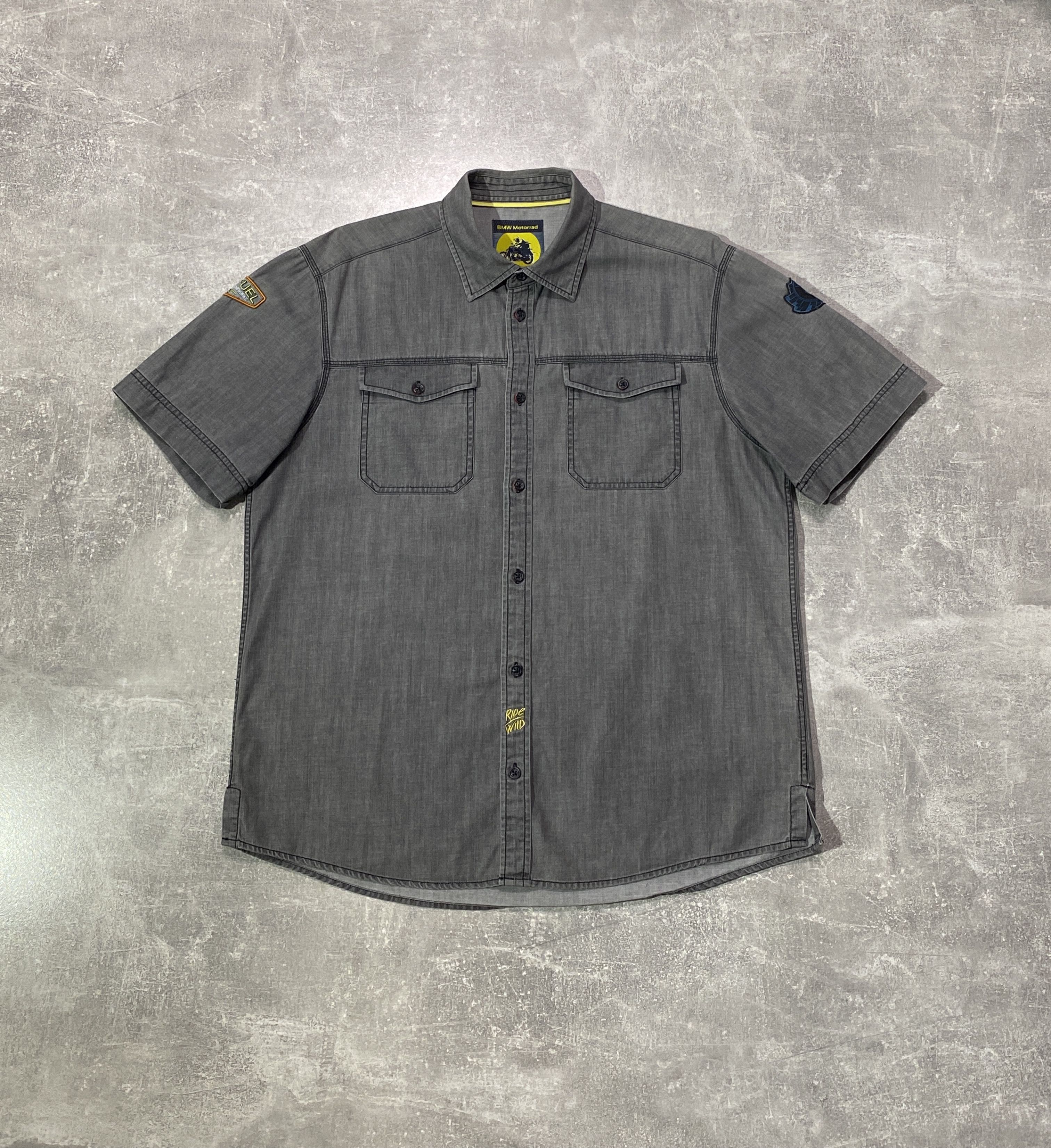 BMW Vintage Y2K BMW Make Life a Ride Racing Denim Shirt Size US L / EU 52-54 / 3 - 4 Thumbnail