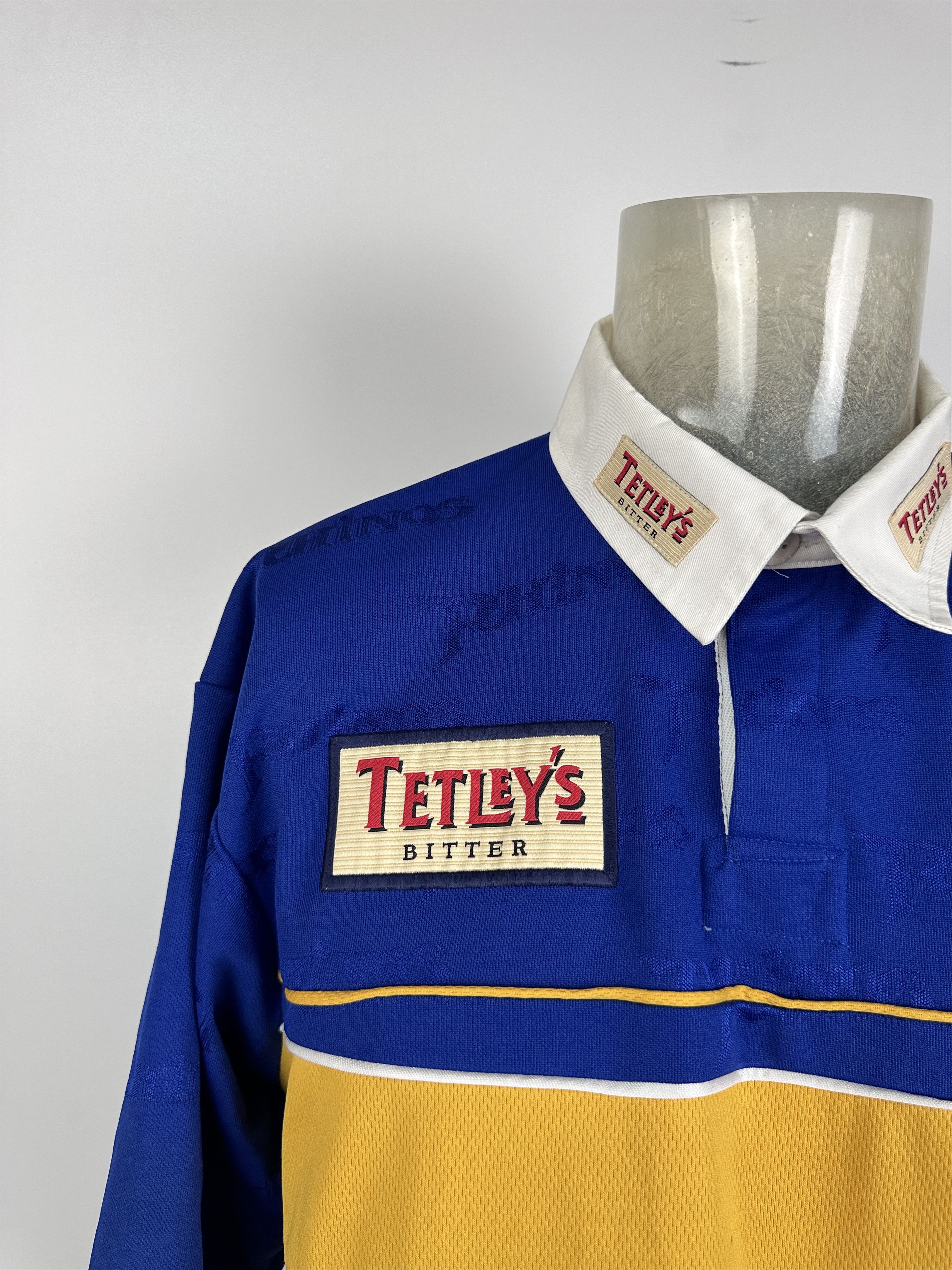 Asics × Vintage Leeds Rhinos 2000 2001 Asics Rugby Home Shirt Jersey Blue Size US L / EU 52-54 / 3 - 3 Thumbnail