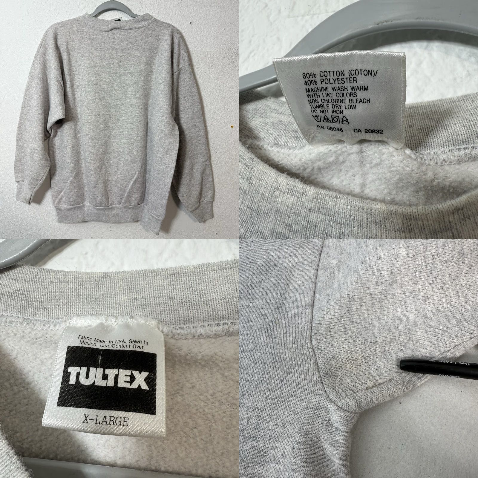 Tultex VINTAGE 90s Taz Football Looney Tunes Sweatshirt Tultex XL Gray Mens Size XL / US 12-14 / IT 48-50 - 8 Thumbnail