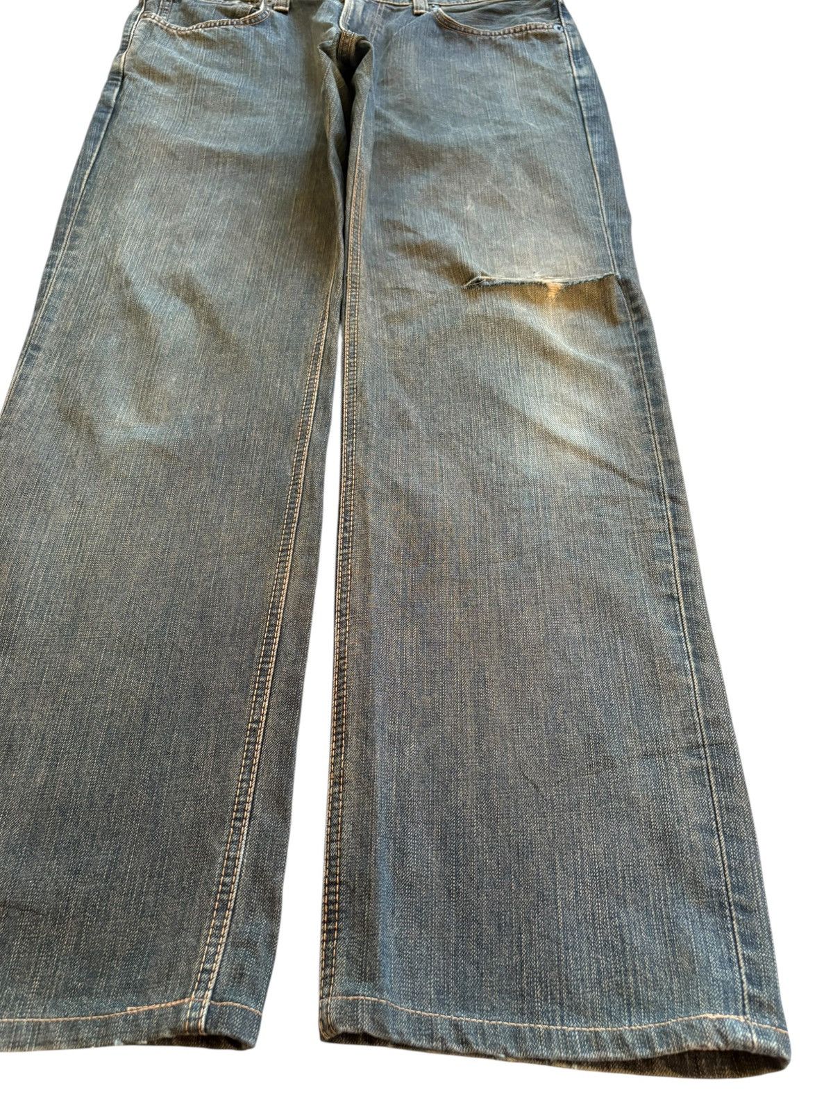 Edwin × Japanese Brand Vintage Japanese Edwin 503 Rusty Mud Wash Loose Baggy Jeans Size US 35 - 7 Thumbnail