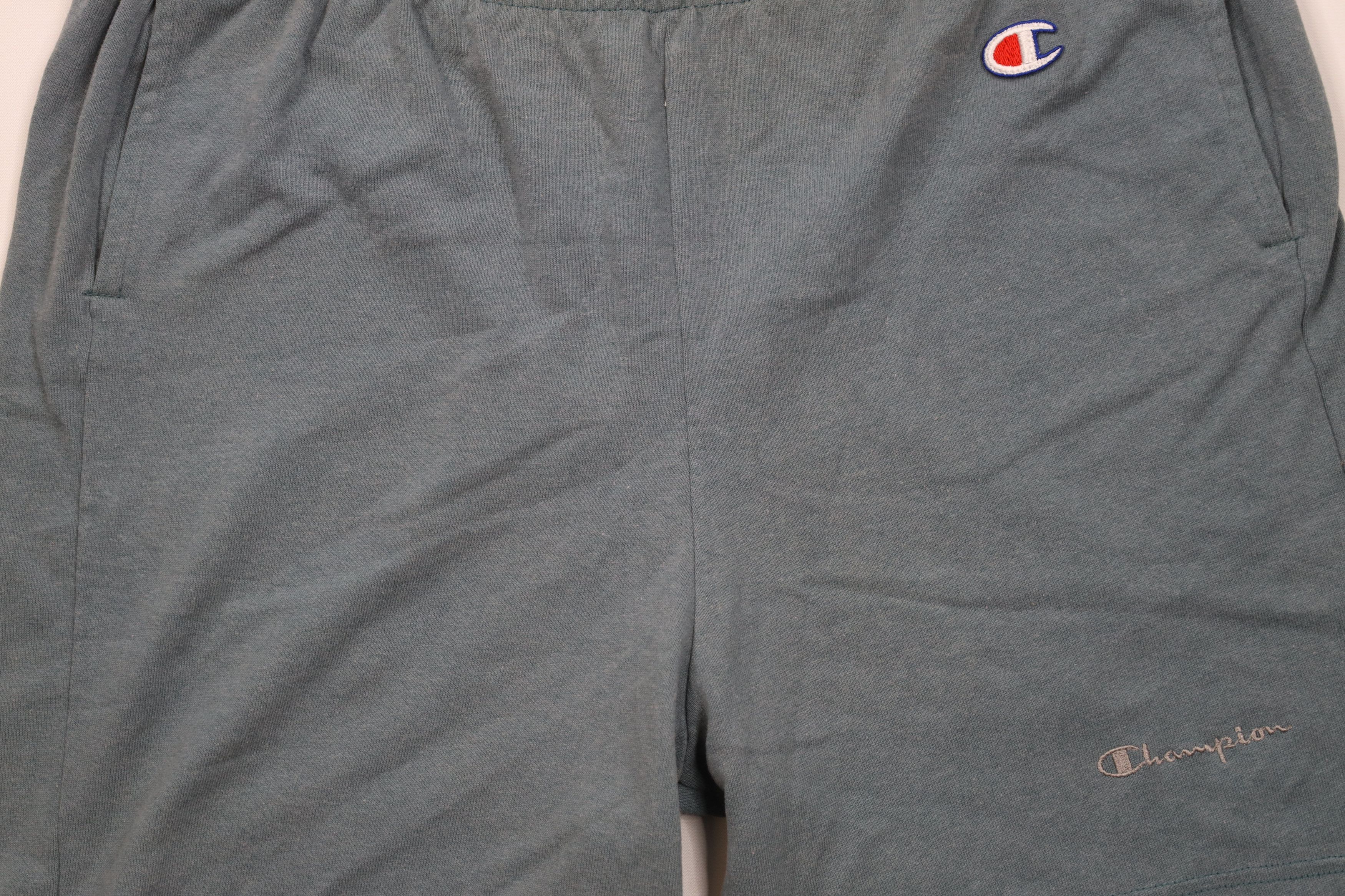 Champion × Vintage Vintage 80s 90s Champion Above Knee Shorts Teal Cotton AS IS Size US 36 / EU 52 - 3 Thumbnail