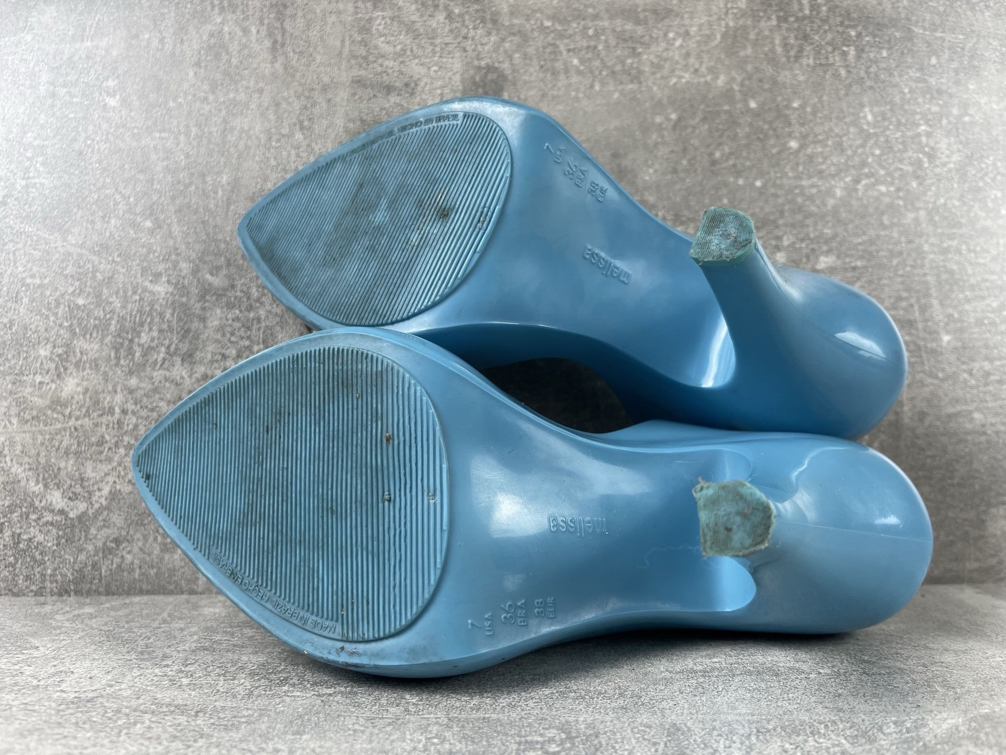 Melissa × Vivienne Westwood Vivienne Westwood ANGLOMANIA Melissa Heart Blue Heels Pumps Size US 8 / IT 38 - 7 Thumbnail