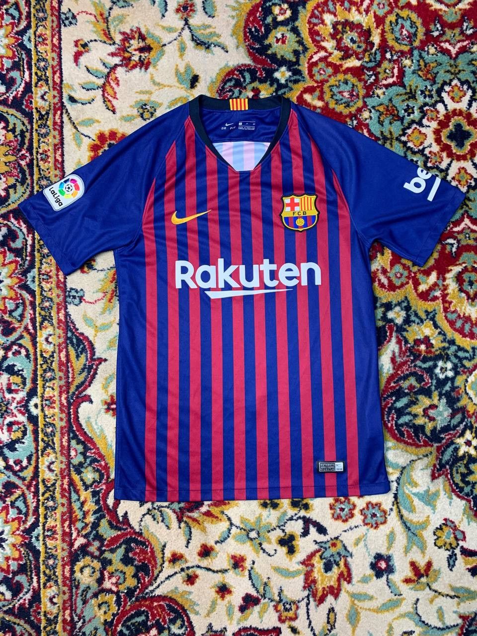Nike 2018 Nike FC Barcelona Home Short Sleeve Blue Jersey Sz S Size US S / EU 44-46 / 1 - 1 Thumbnail