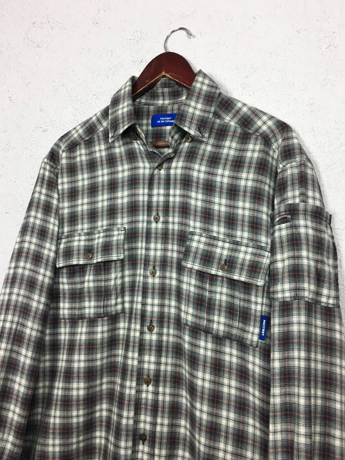 Gosha Rubchinskiy shirt PACCBET Flannel Plaid Double Pocket Rassvet button up Size US M / EU 48-50 / 2 - 6 Thumbnail