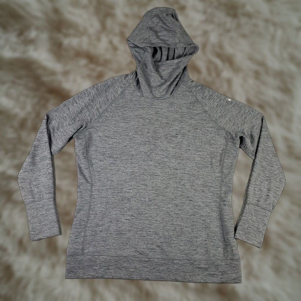 Nike Nike Hoodie Womens 2XL Gray Pullover Sweatshirt Mock Neck Logo Hoodie All Seasons 2000s? Size XXL / US 16-18 / IT 52-54 - 1 Thumbnail