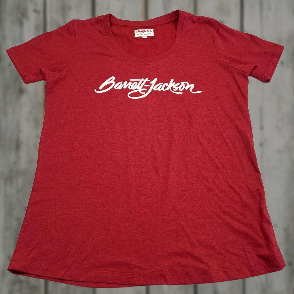 Vintage Barrett Jackson Women’s T Shirt 2XL Red Embroidery Classic Muscle Cars Auction Size XXL / US 16-18 / IT 52-54 - 1 Thumbnail