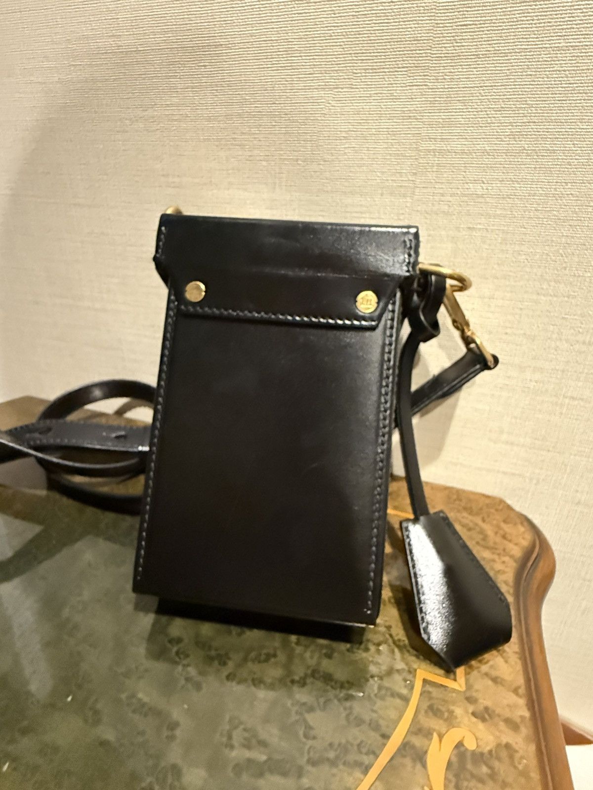 Alfred Dunhill Dunhill Black Leather Gold Lock Crossbody Bag Size ONE SIZE - 4 Thumbnail