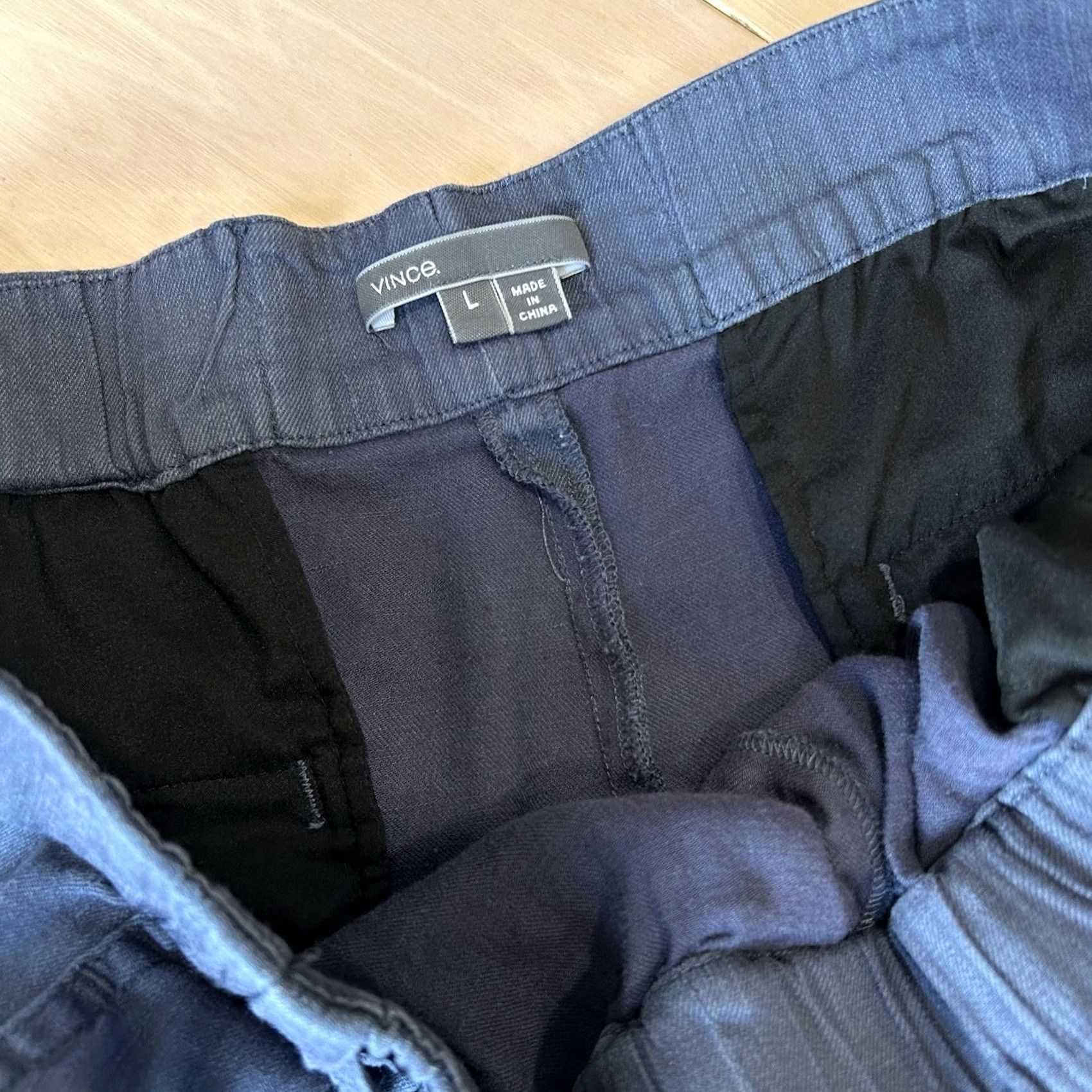 Vince Vince Belted Linen Trouser Blue Pants Women's Large Size 36" / US 14 / IT 50 - 3 Thumbnail