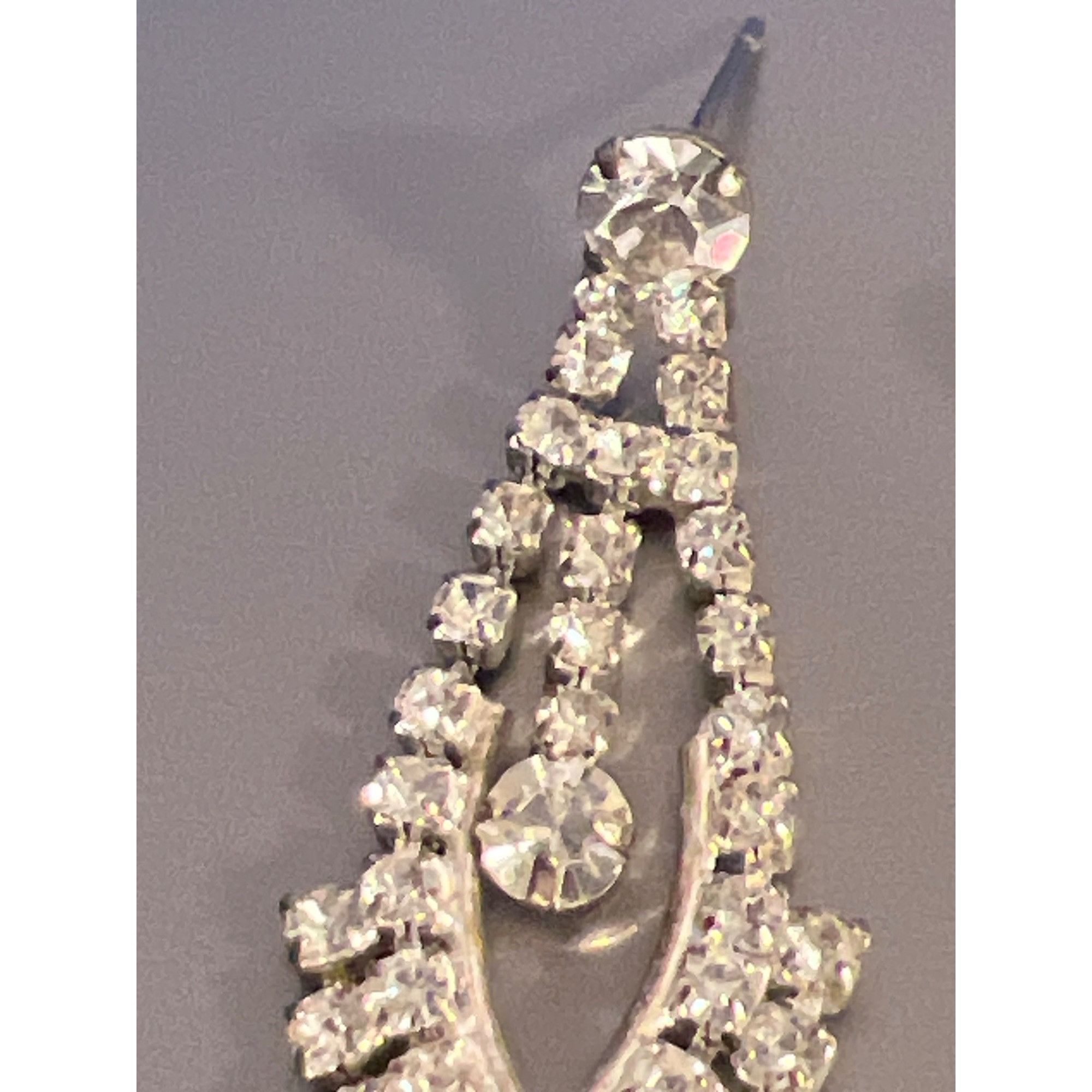Other Vintage Rhinestone Chandelier Statement Earrings Elegant Wed Size ONE SIZE - 2 Thumbnail