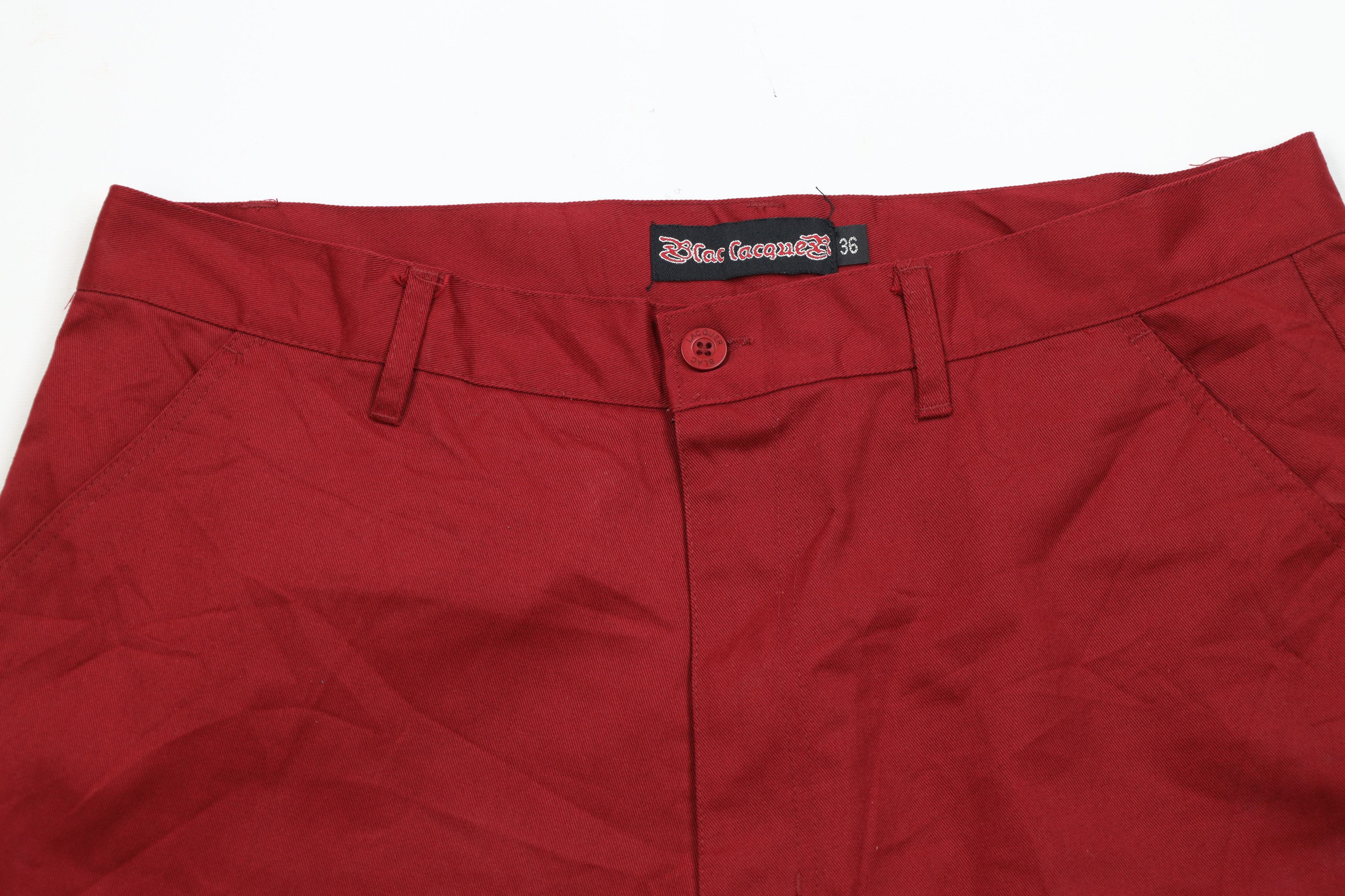 Vintage Vintage 90s Y2K Streetwear Baggy Loose Fit Cargo Shorts Red Size US 36 / EU 52 - 2 Thumbnail