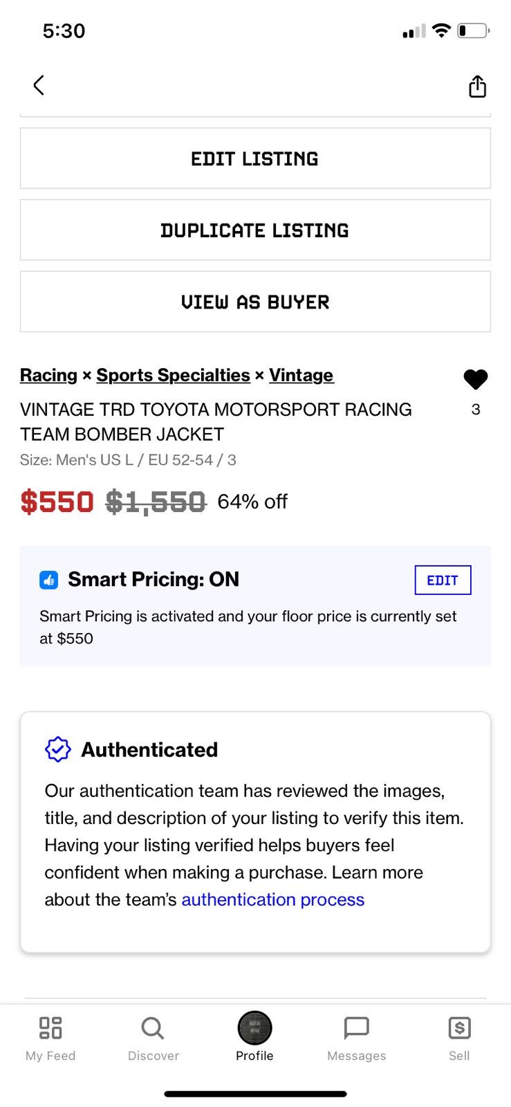 Sports Specialties × Vintage Vintage TRD TOYOTA Motorsport Racing Team Bomber Jacket Size US L / EU 52-54 / 3 - 18 Thumbnail