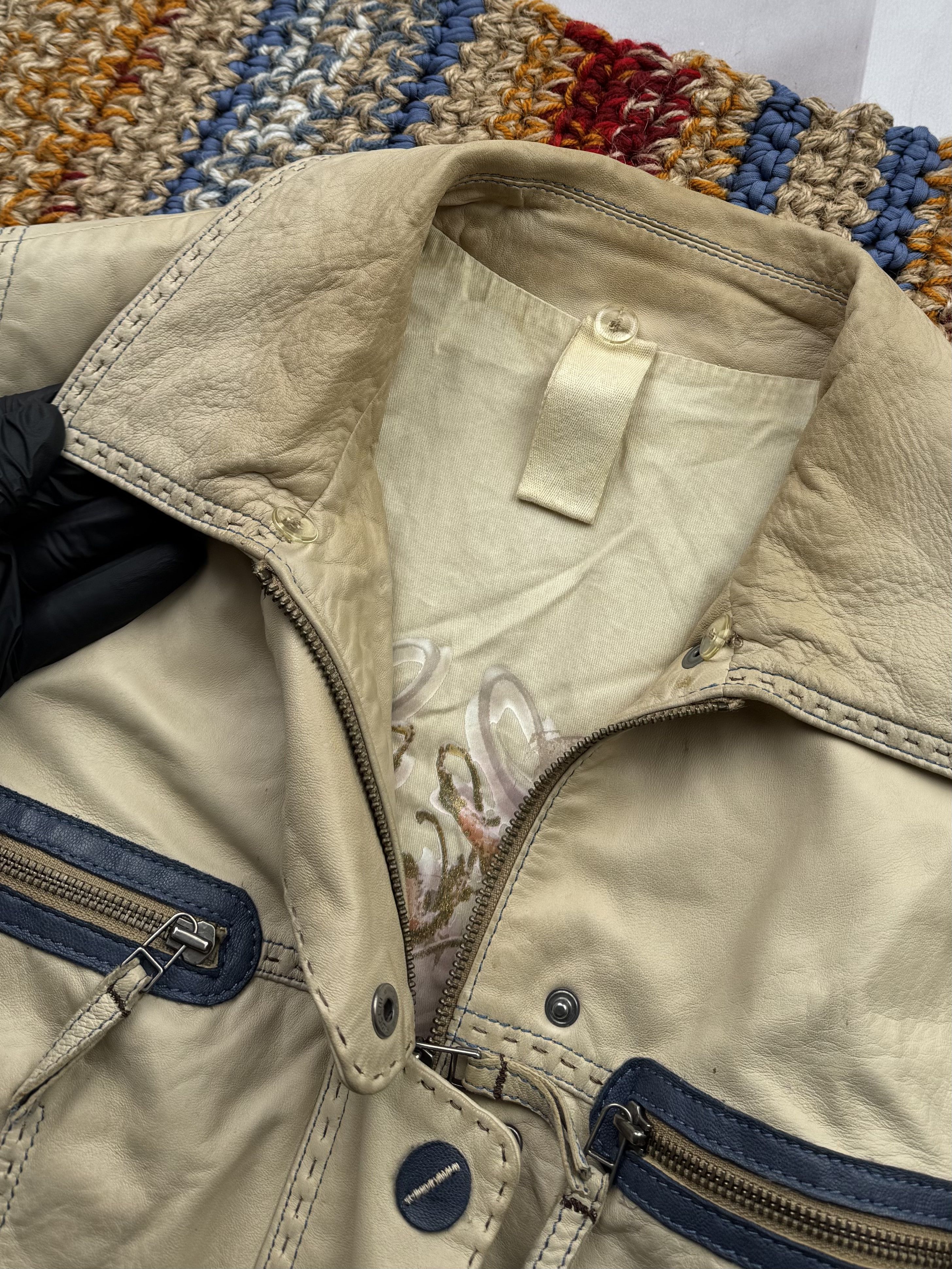 Vintage Vintage Leather Jacket With Zipper (E4) Size M / US 6-8 / IT 42-44 - 9 Thumbnail