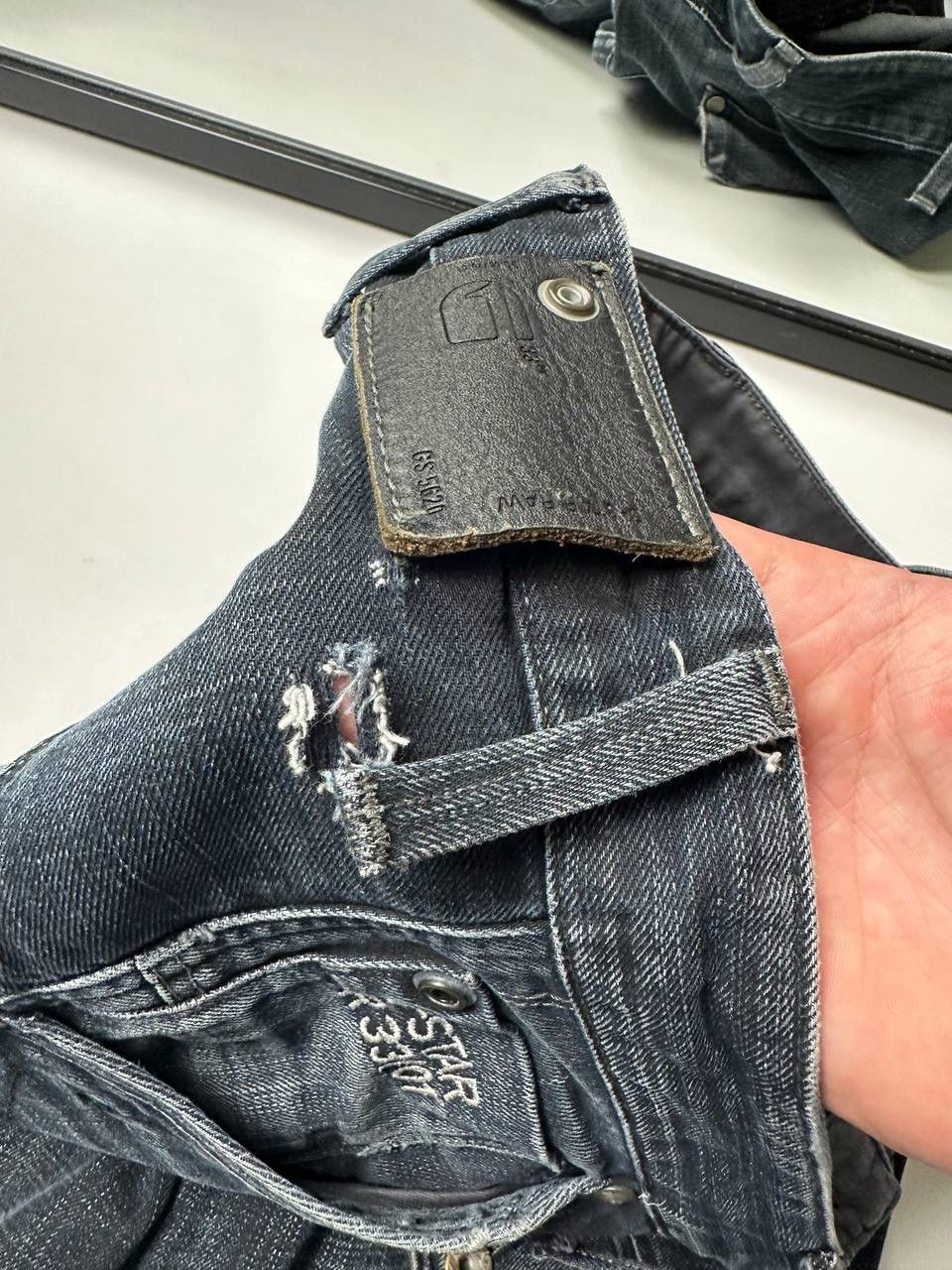 G-Star 90s Vintage Distressed Washed G Star Jean Y2K Japanese Fit Size US 32 / EU 48 - 8 Thumbnail