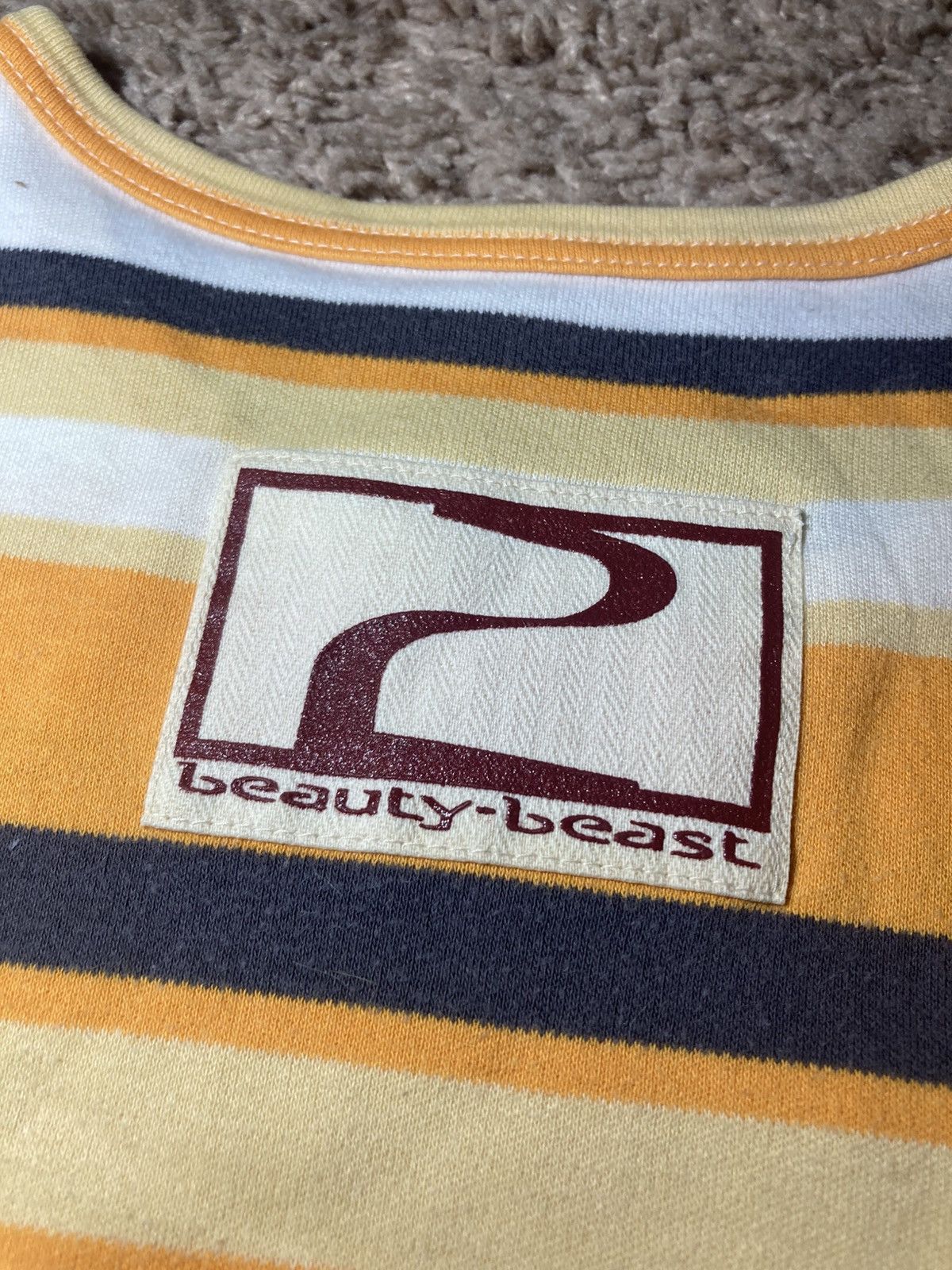 Beauty Beast SS98 Beauty:Beast Striped Orange 1999 90s 2 Also BB Manga Size US M / EU 48-50 / 2 - 8 Thumbnail